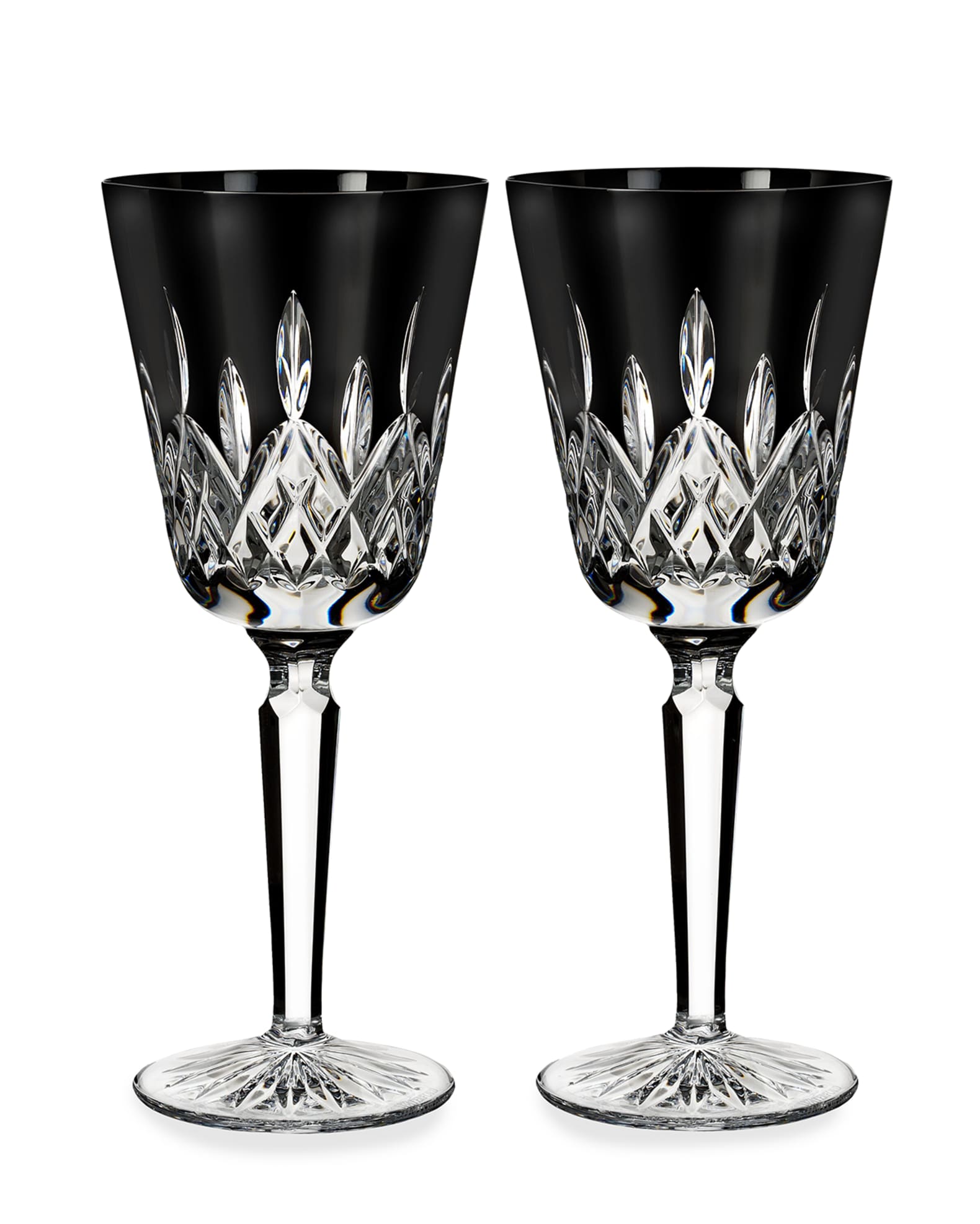 Waterford Crystal Lismore Black Collection Martini Glasses Set of 2