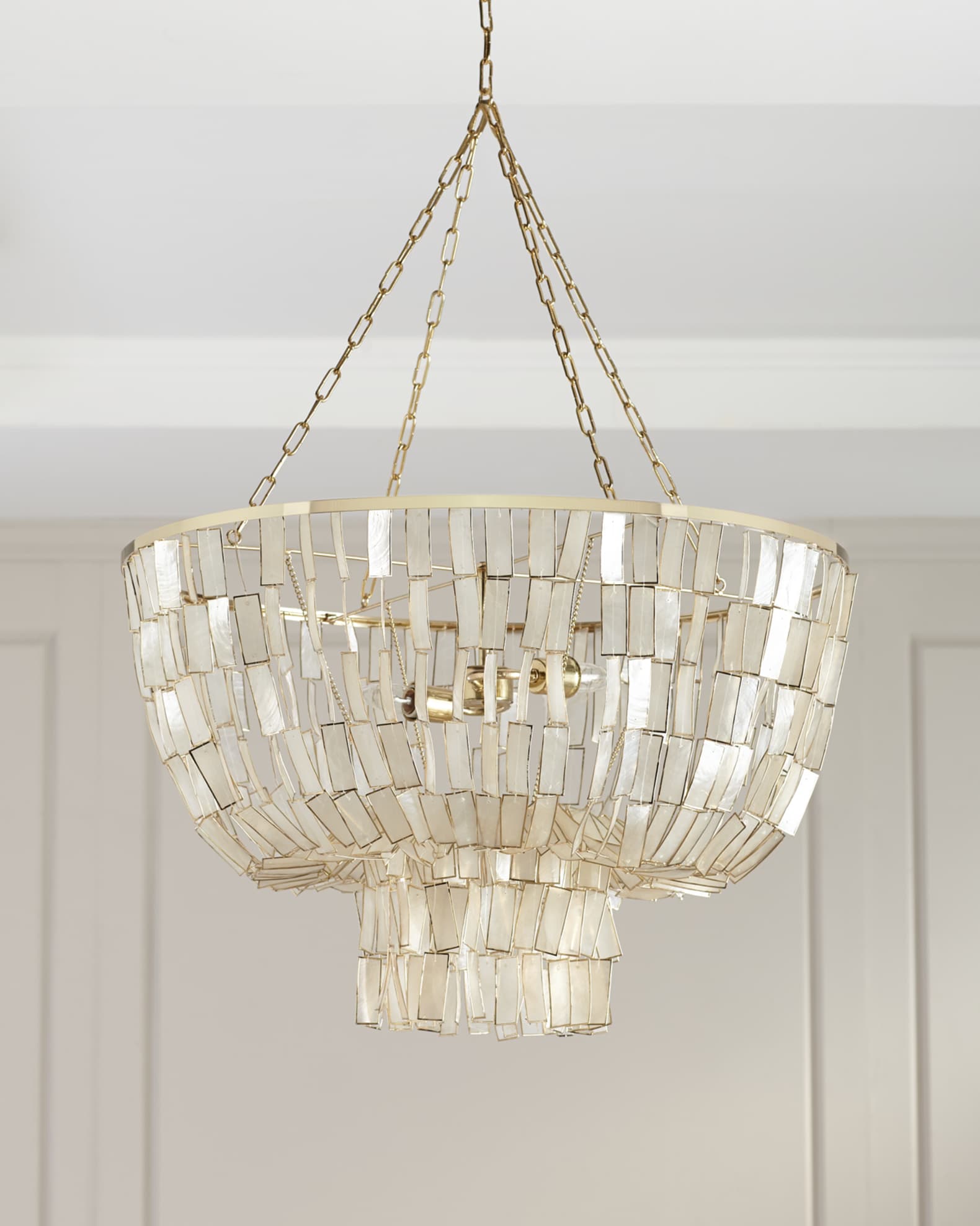 Neiman Marcus Cameron Capiz Chandelier