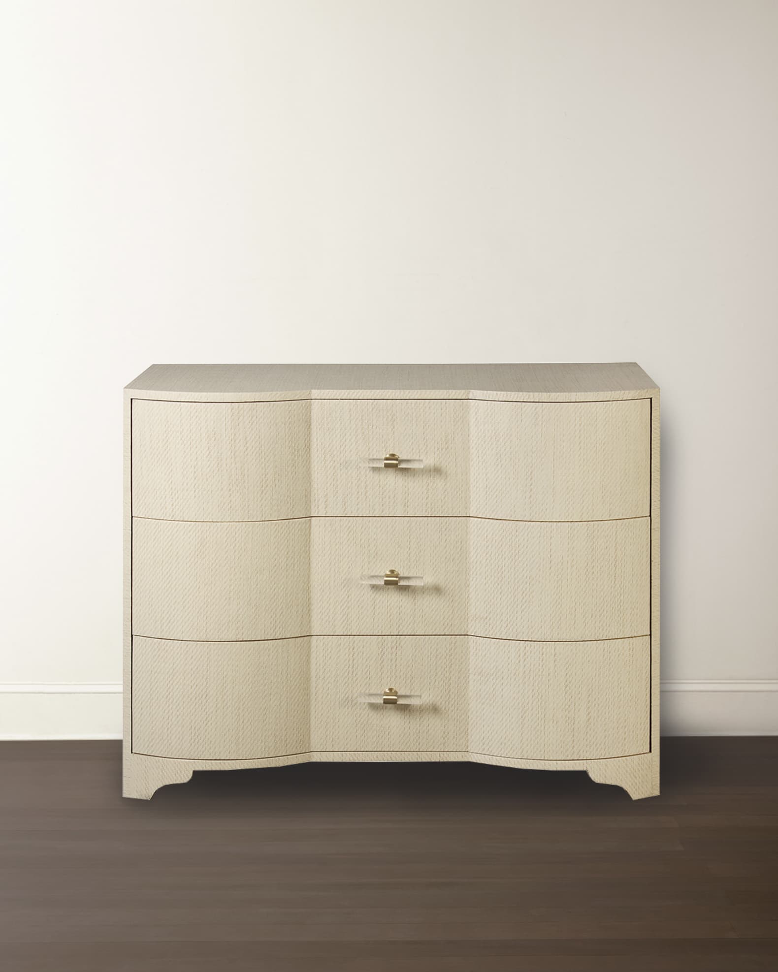 Worlds Away Norse 3-Drawer Grasscloth Chest
