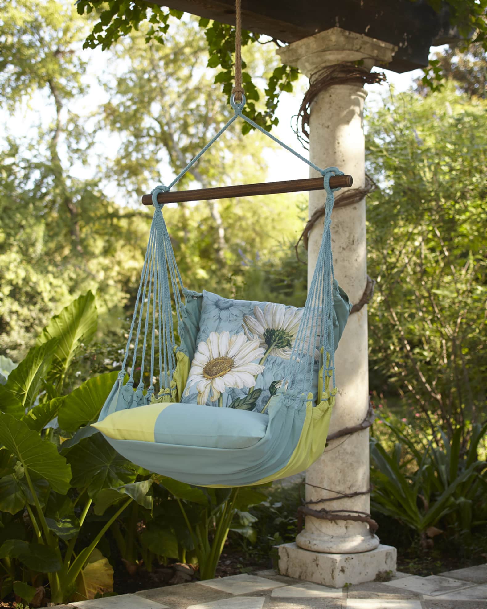 Striped hanging garden chair hotsell
