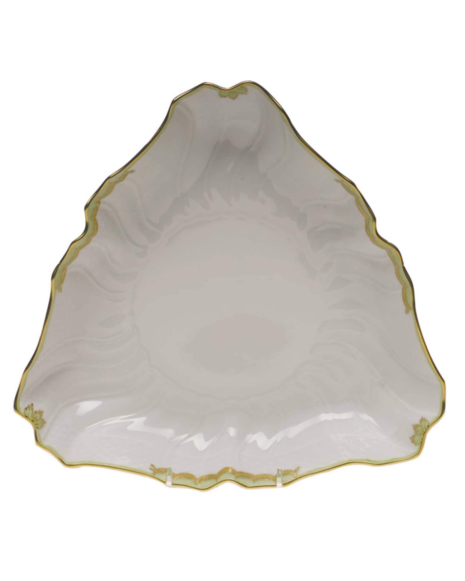 Herend Princess Victoria Green Triangle Dish Horchow