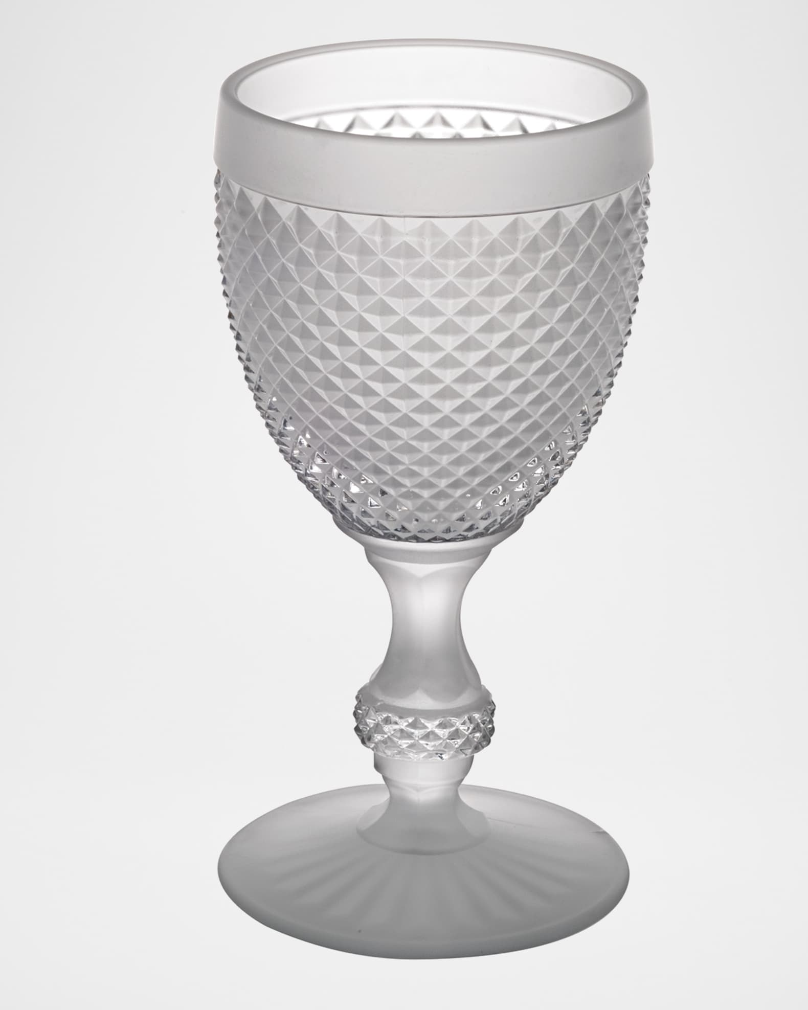 Vista Alegre Bicos Frosted Water Goblet