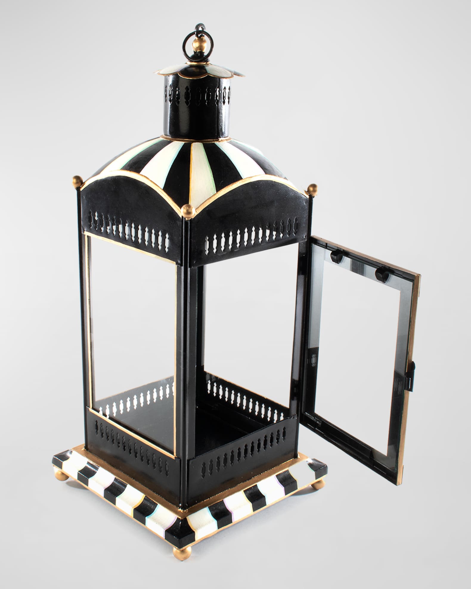 MacKenzie-Childs Courtly Stripe Large Candle Lantern | Horchow
