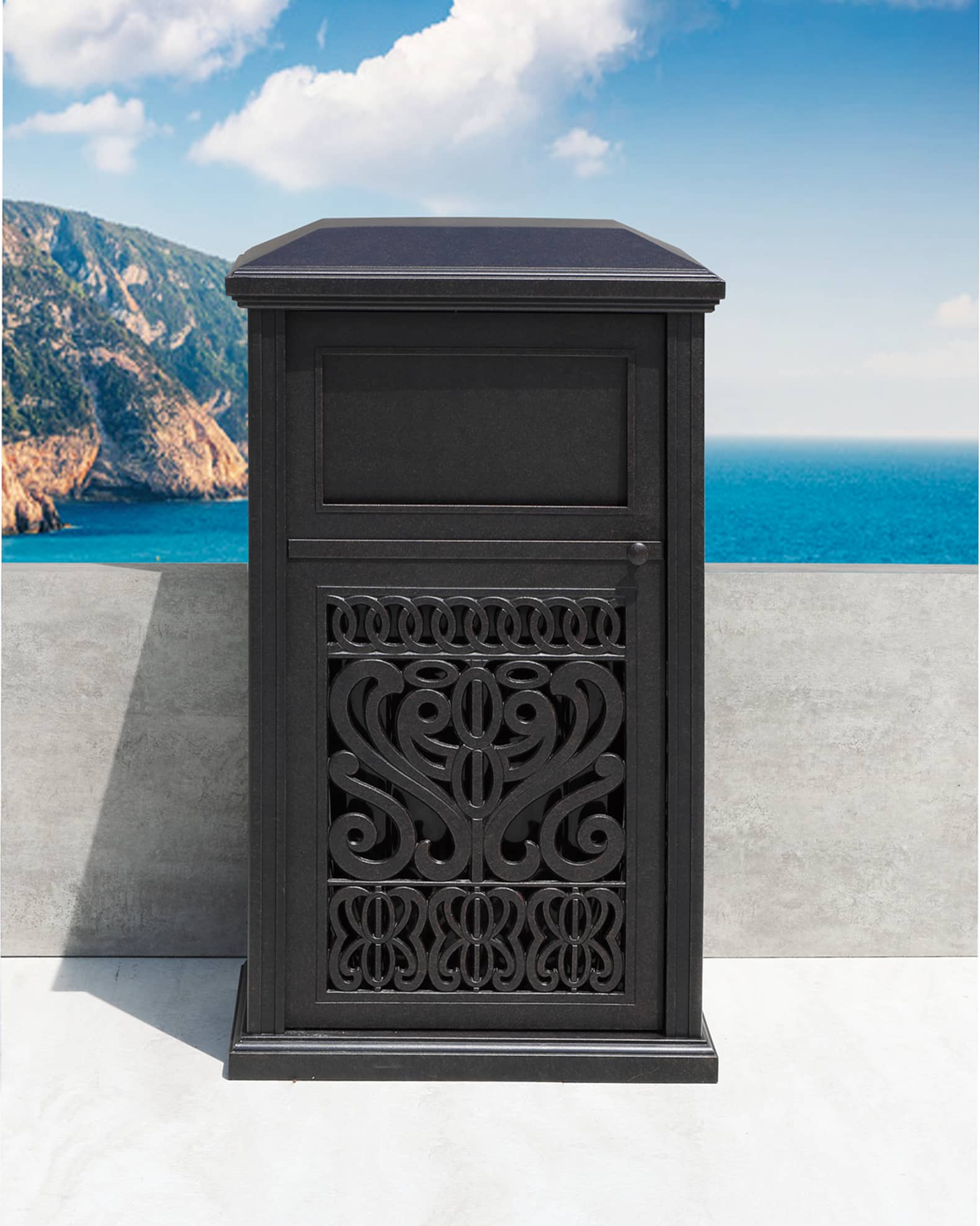 Hanamint Tuscany Indoor/Outdoor Trash Receptacle With Liner