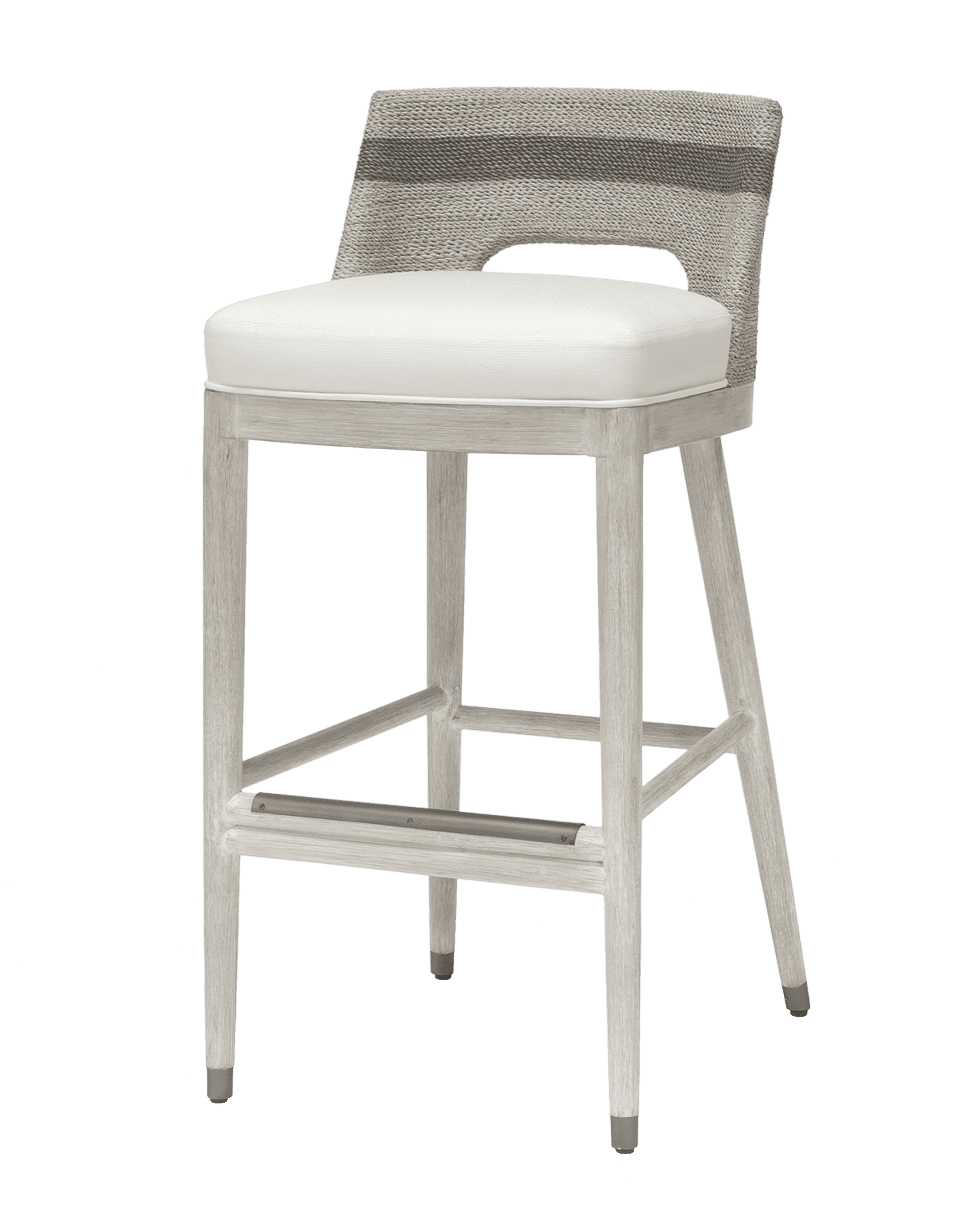 Palecek Fritz Fog White Bar Stool Horchow