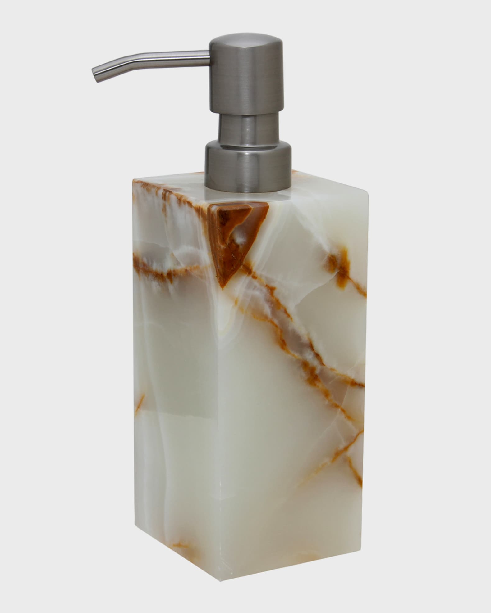 Marble Crafter Myrtus Collection Light Green Onyx Soap Dispenser Horchow