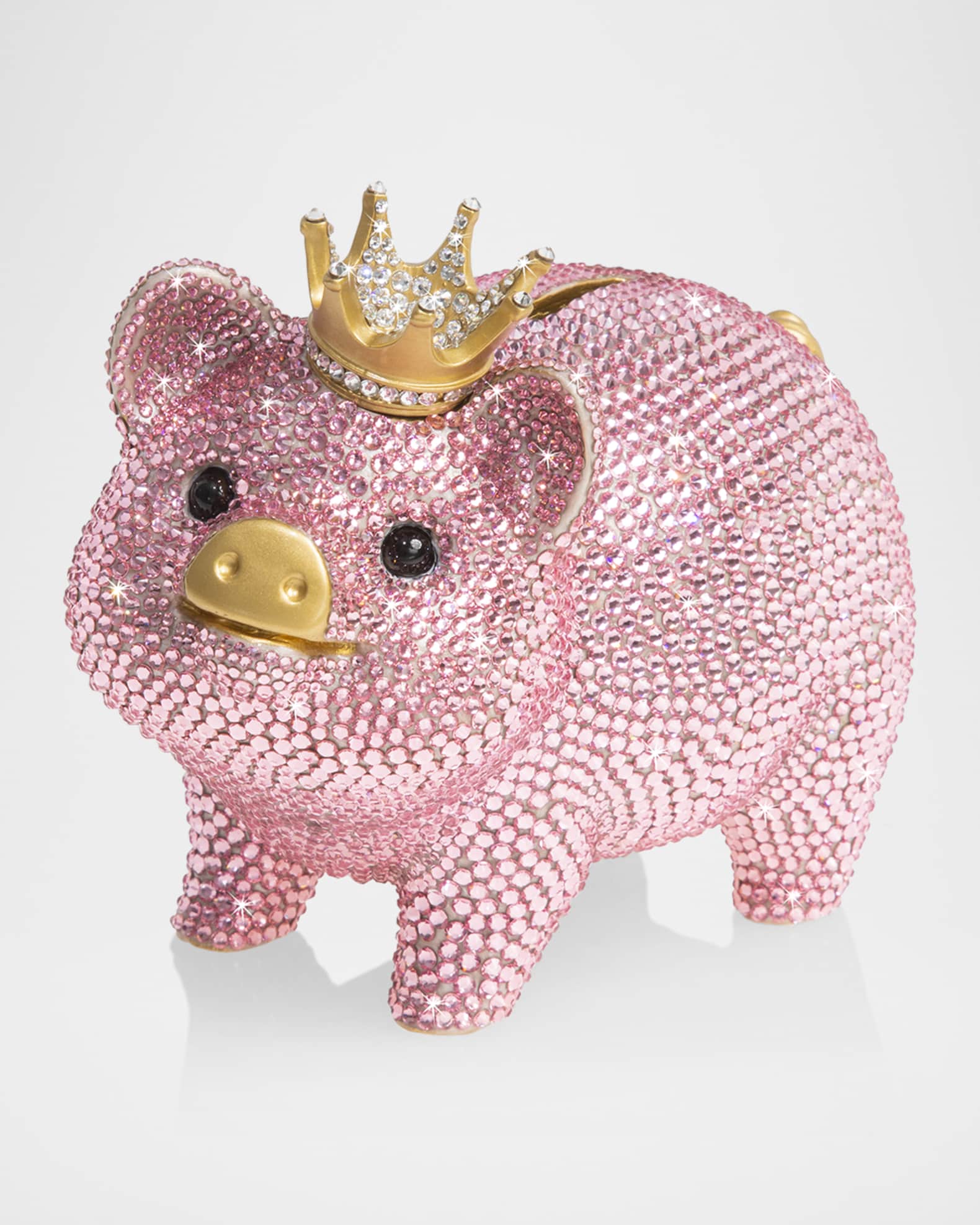 Jay Strongwater Pave Piggy Bank with Crown Horchow