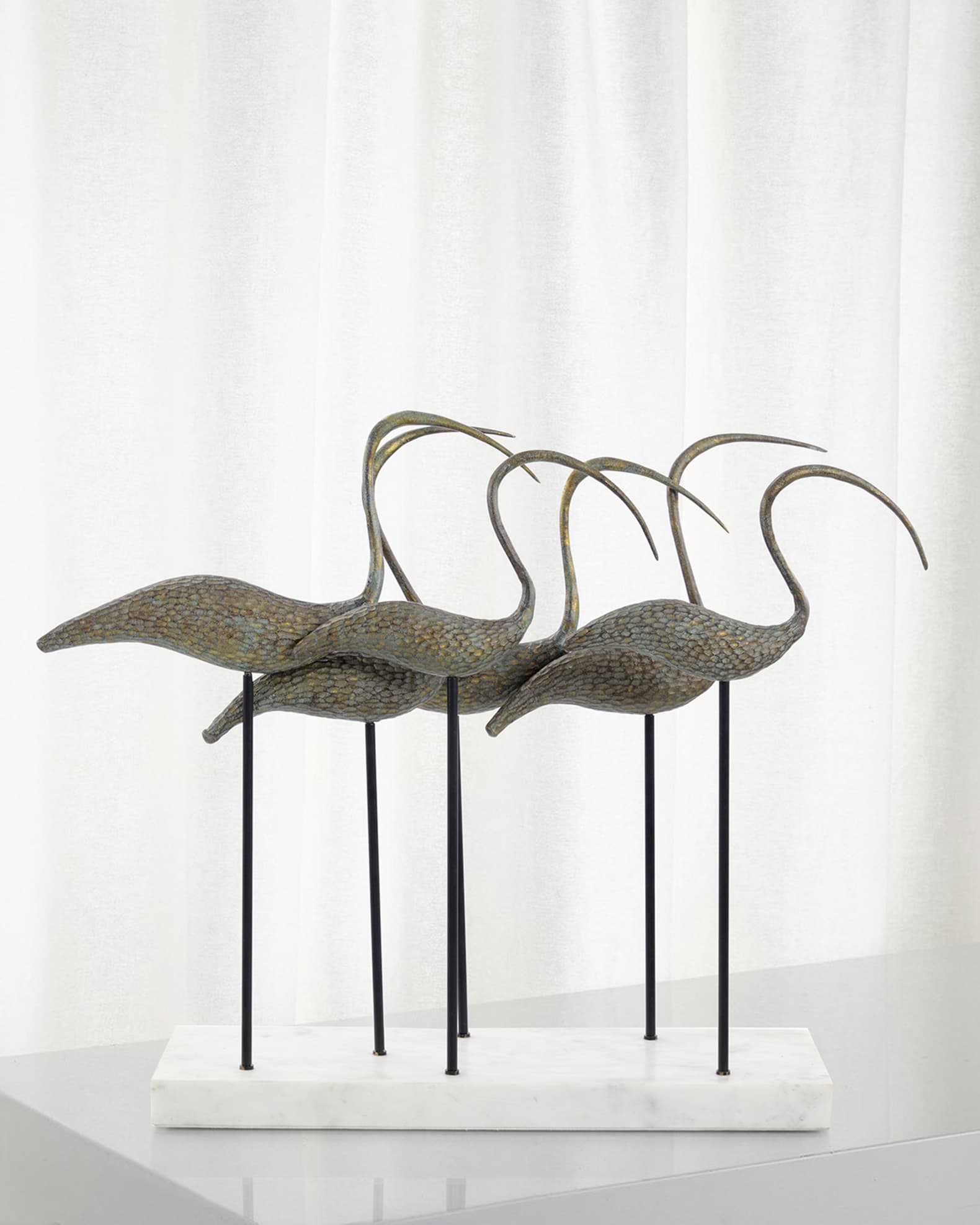 John-Richard Collection Ibis Verdigris Sculpture