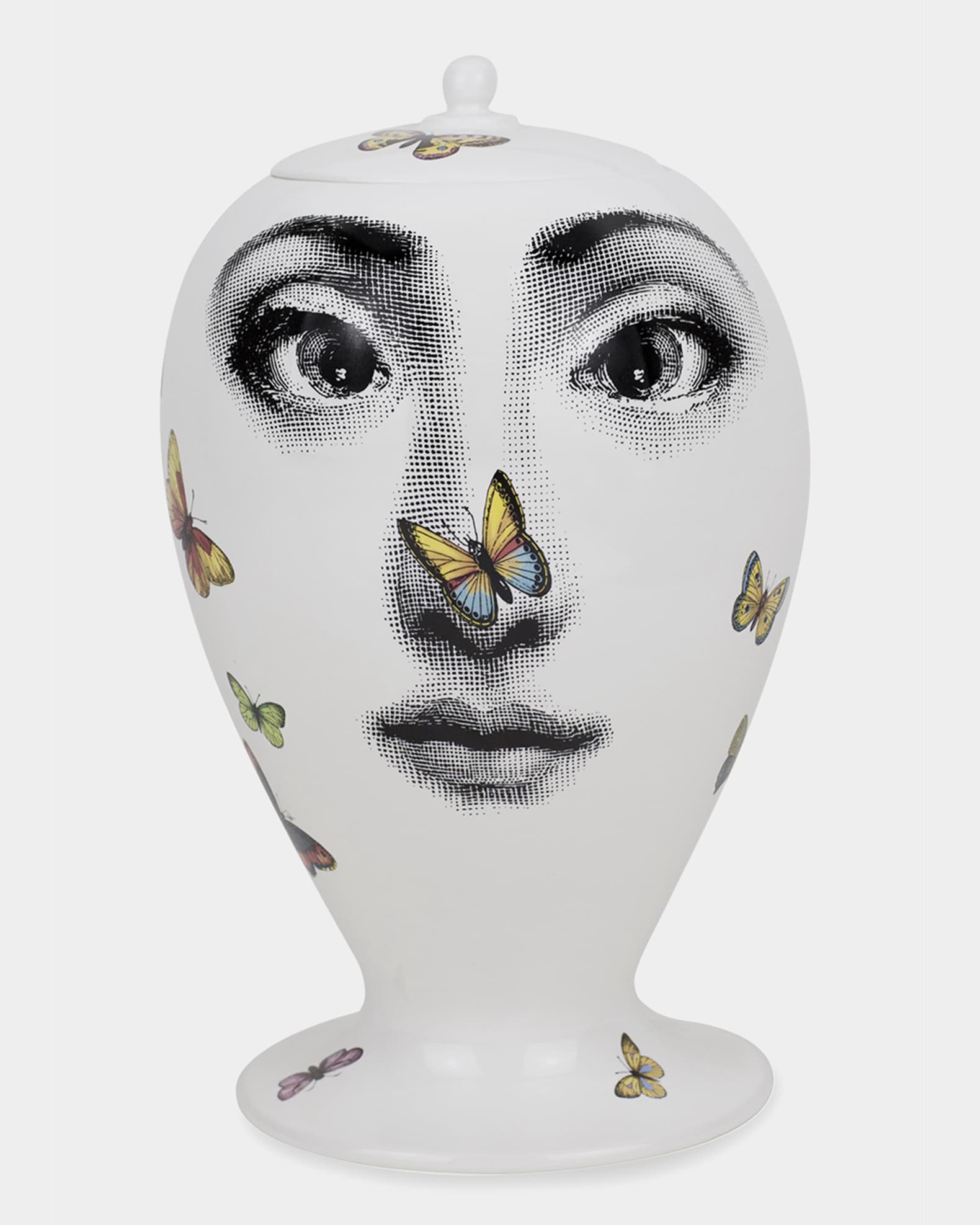 Fornasetti Vase Farfalle Face With Butterflies