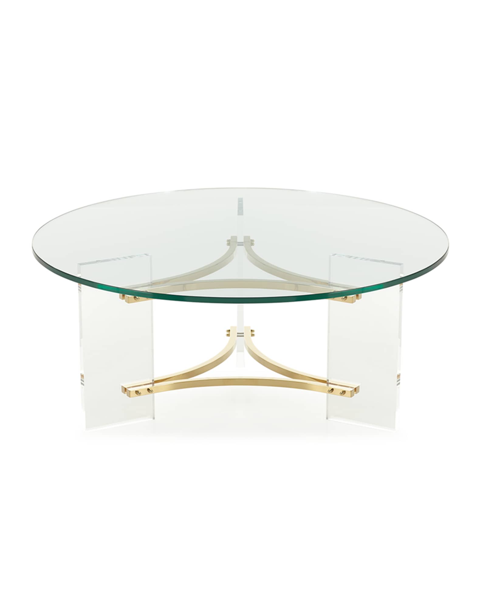 Round lucite 2024 coffee table