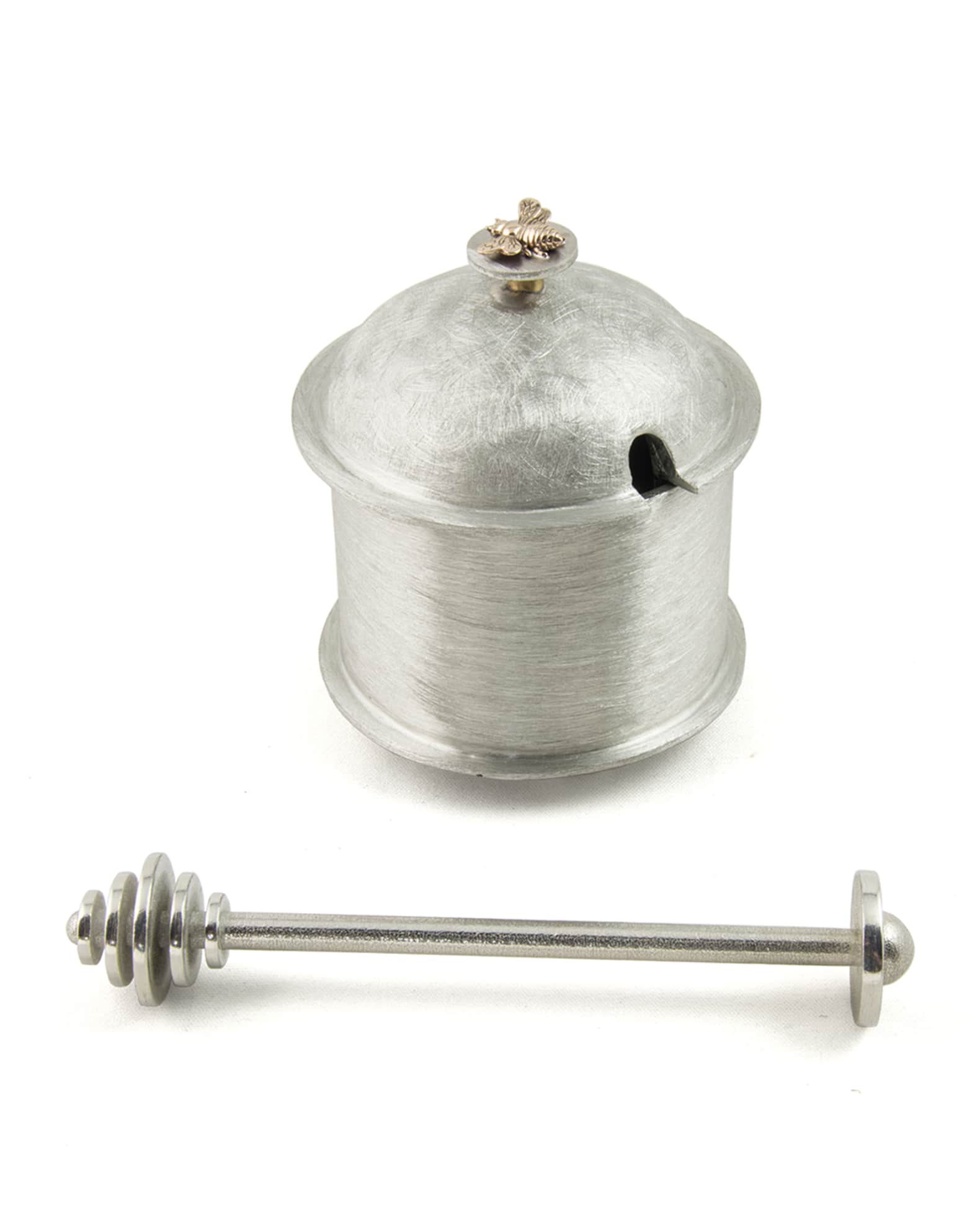 Joy Stember Metal Arts Studio Bee Honey Jar with Dipper Horchow