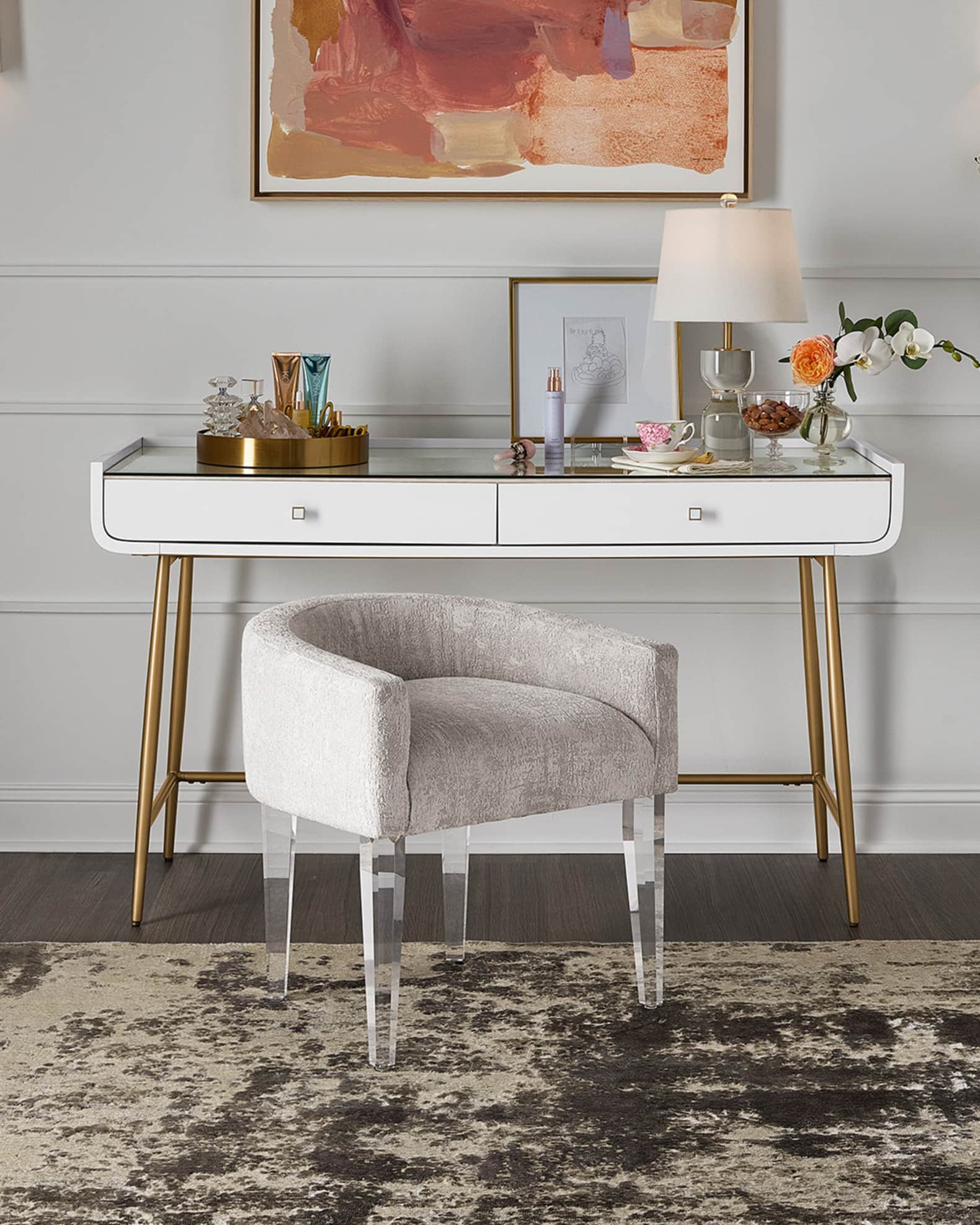 Desk vanity chair hot sale