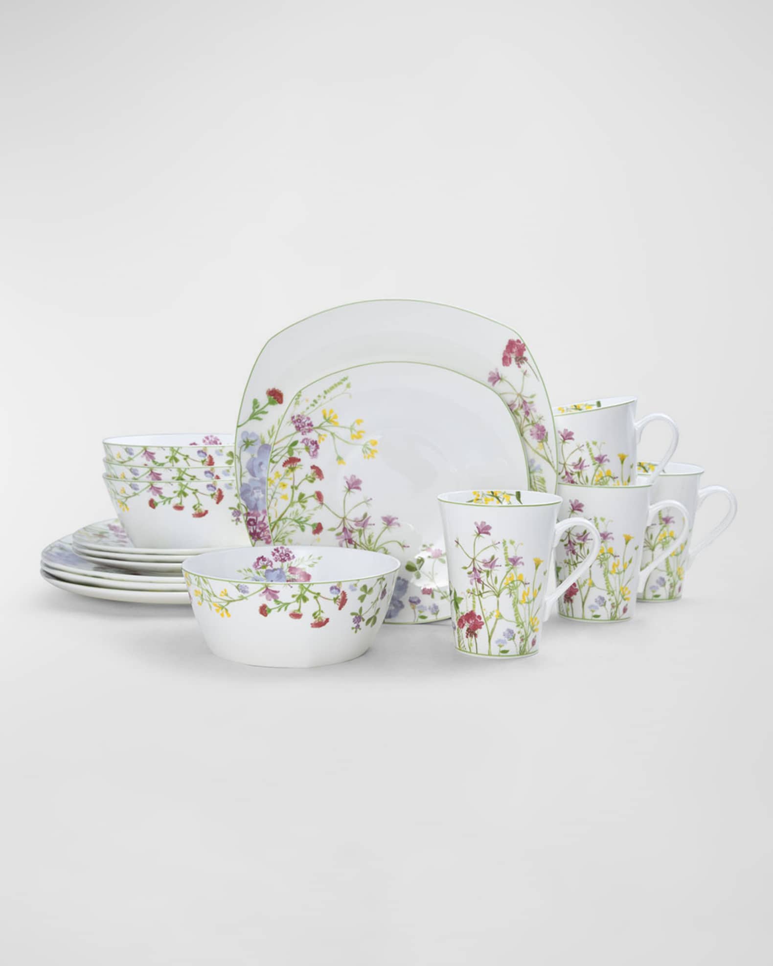 Mikasa 16 Piece Wildflower Garden Square Dinnerware Set Horchow