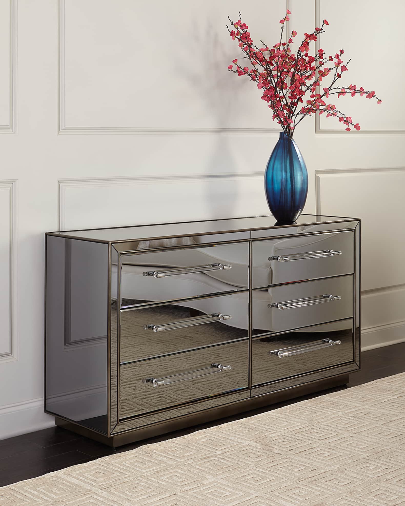 Mirrored dresser on sale
