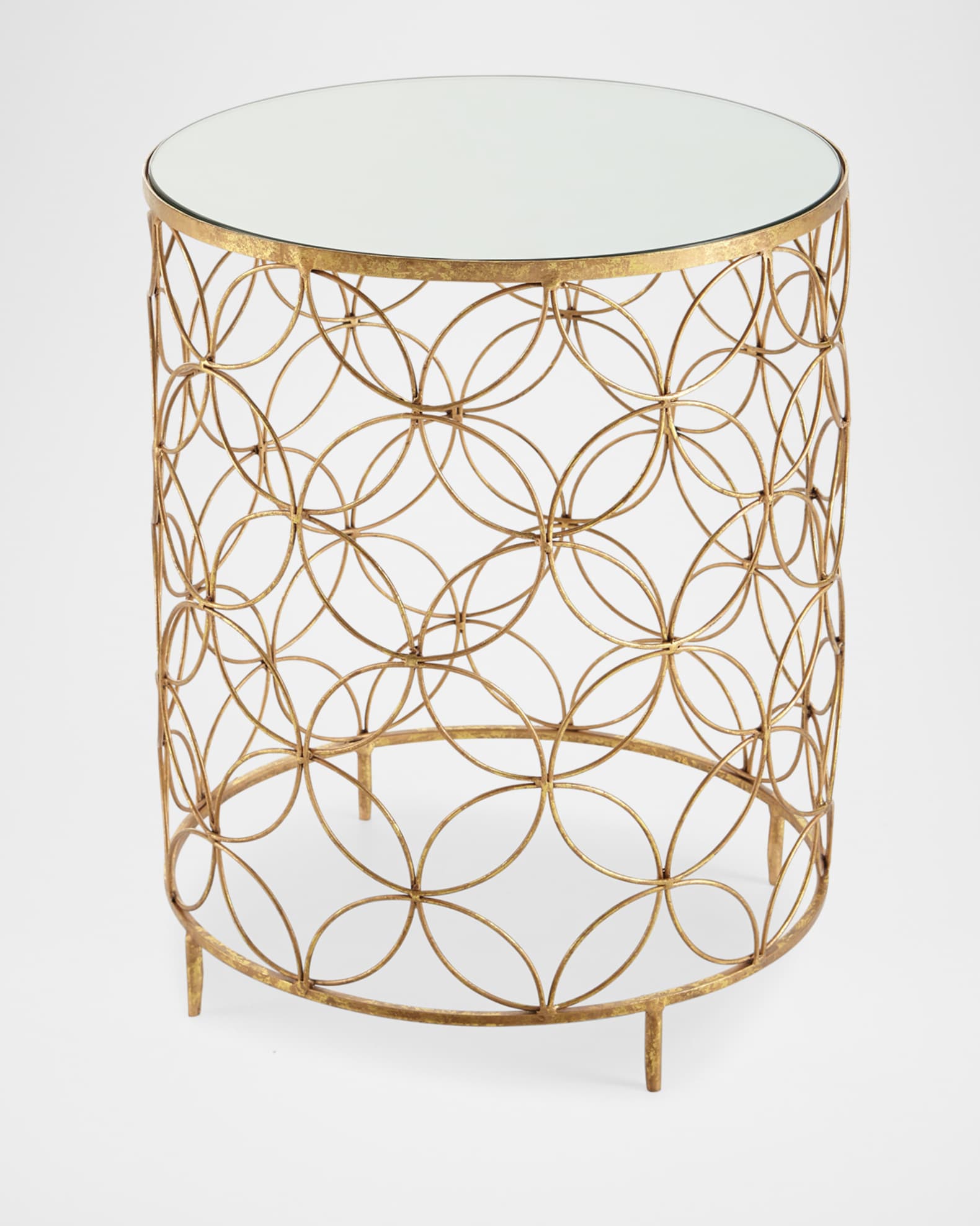 Gold mirror discount end table