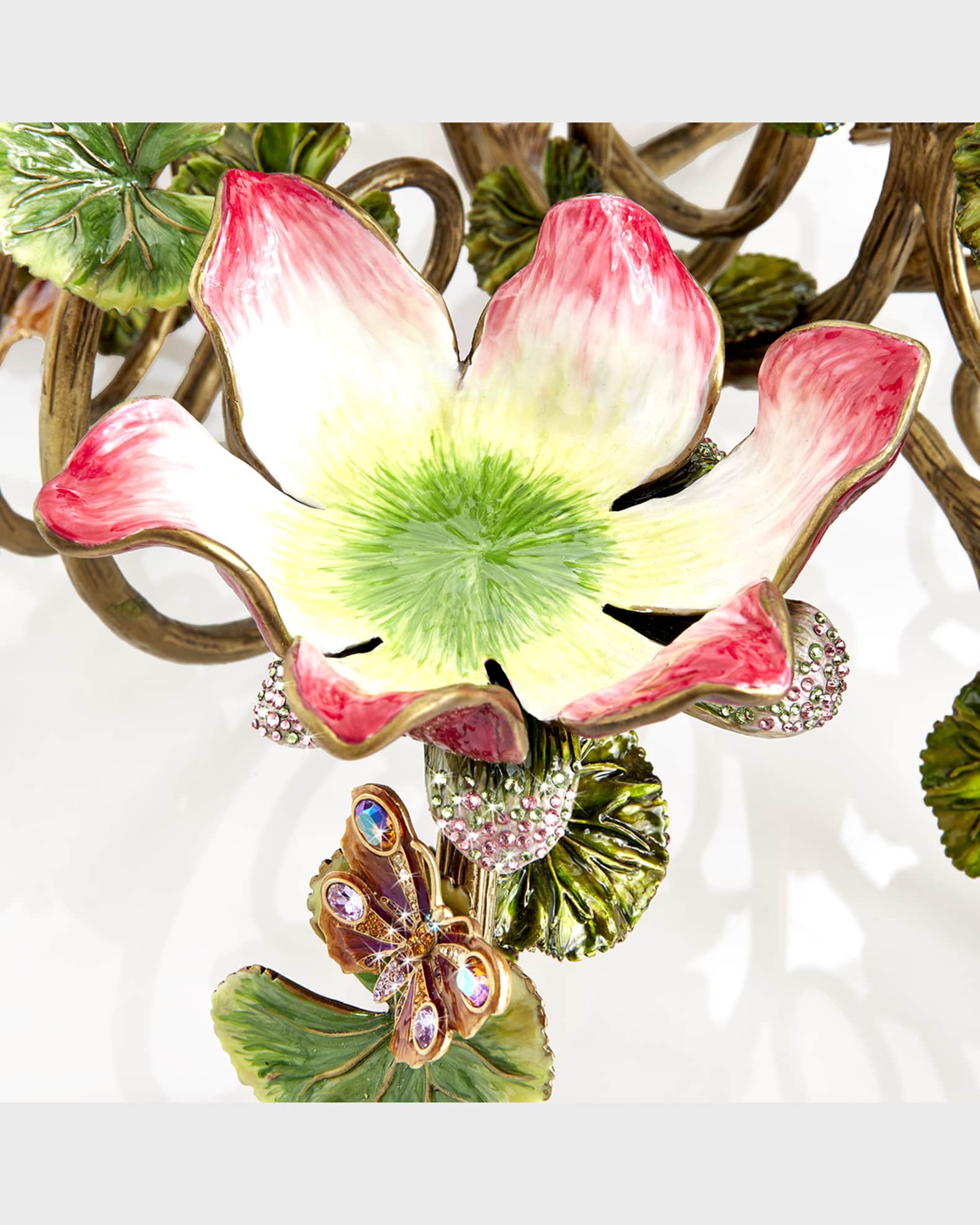❃Fiore.♡ Jay Strongwater Floral & Butterfly Candelabra | Horchow