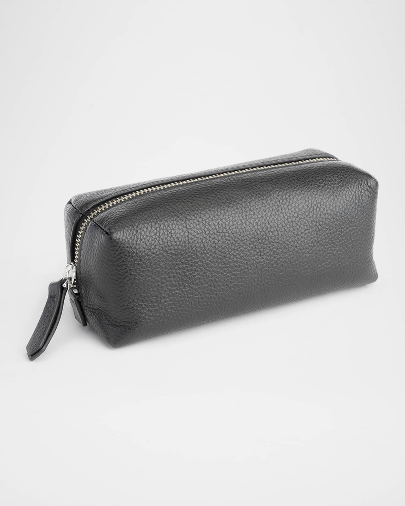 ROYCE New York Monogrammed Leather Zippered Utility Bag Horchow