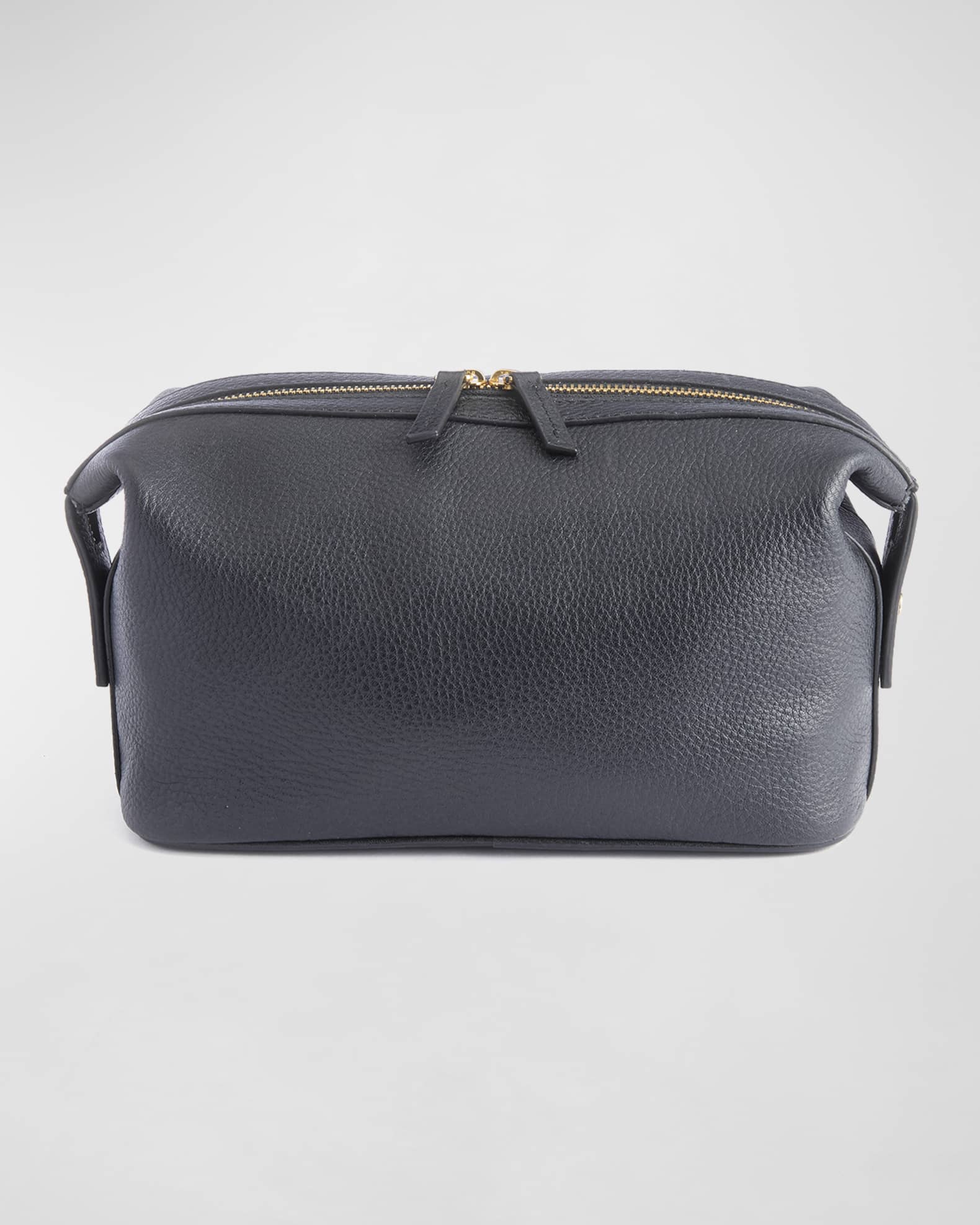 ROYCE New York Monogrammed Large Leather Toiletry Bag