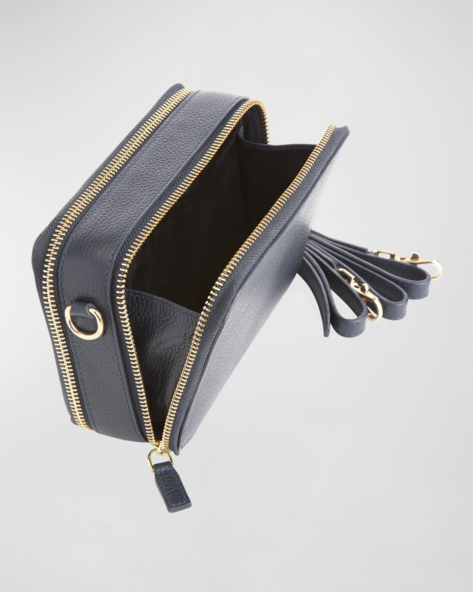 ROYCE New York Monogrammed Leather Crossbody Bag | Horchow