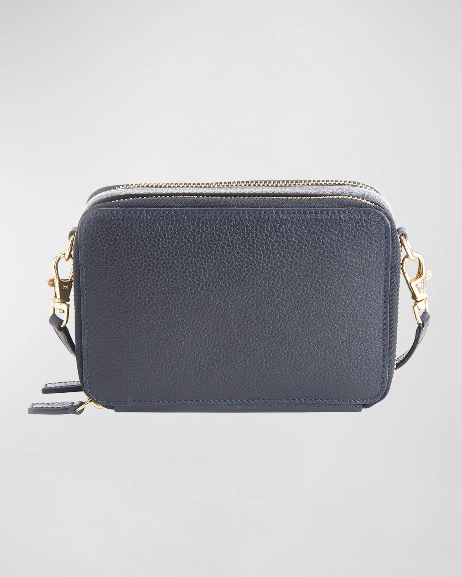 Royce New York Mini Leather Crossbody Bag - Black