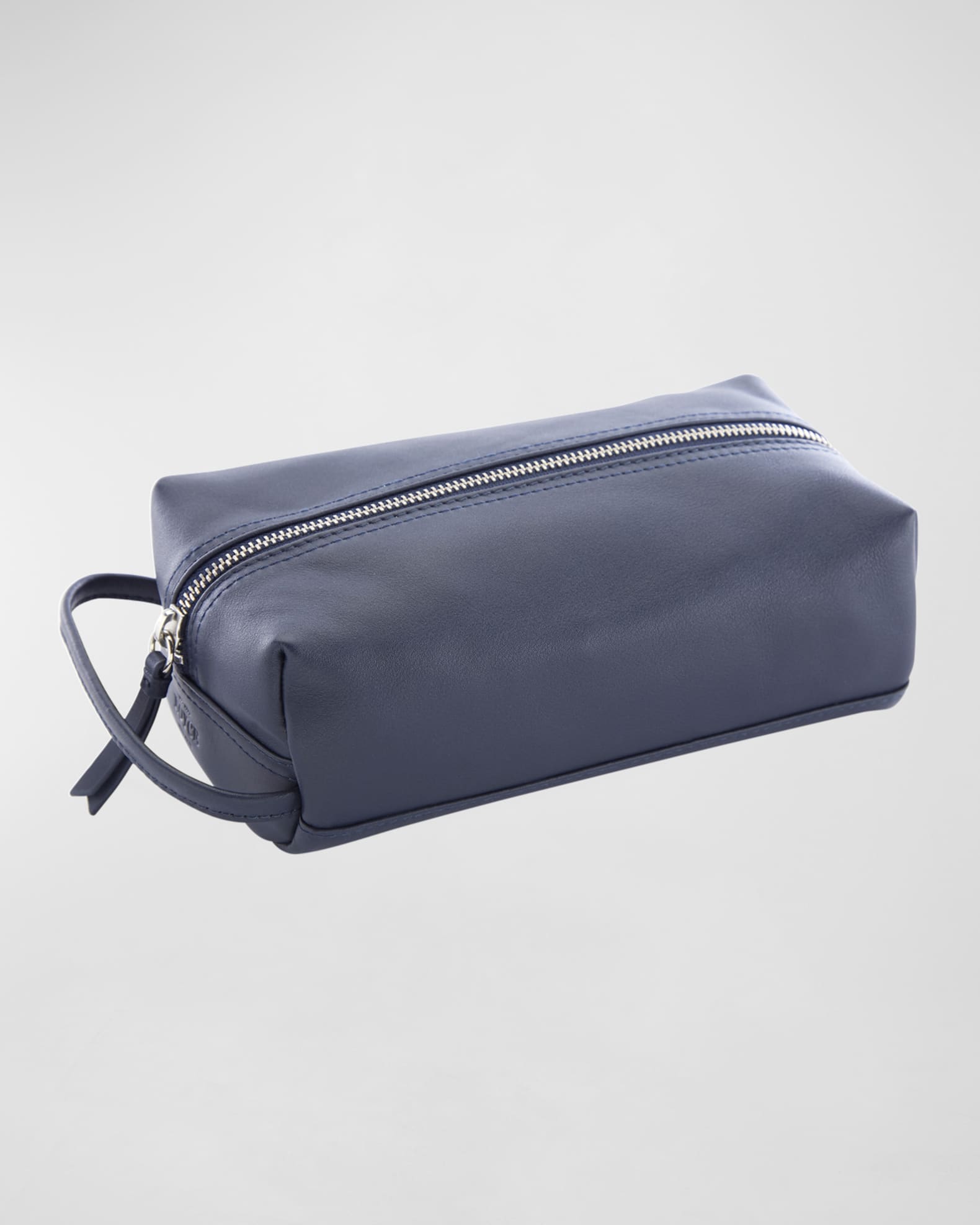 ROYCE New York Monogrammed Compact Leather Toiletry Bag