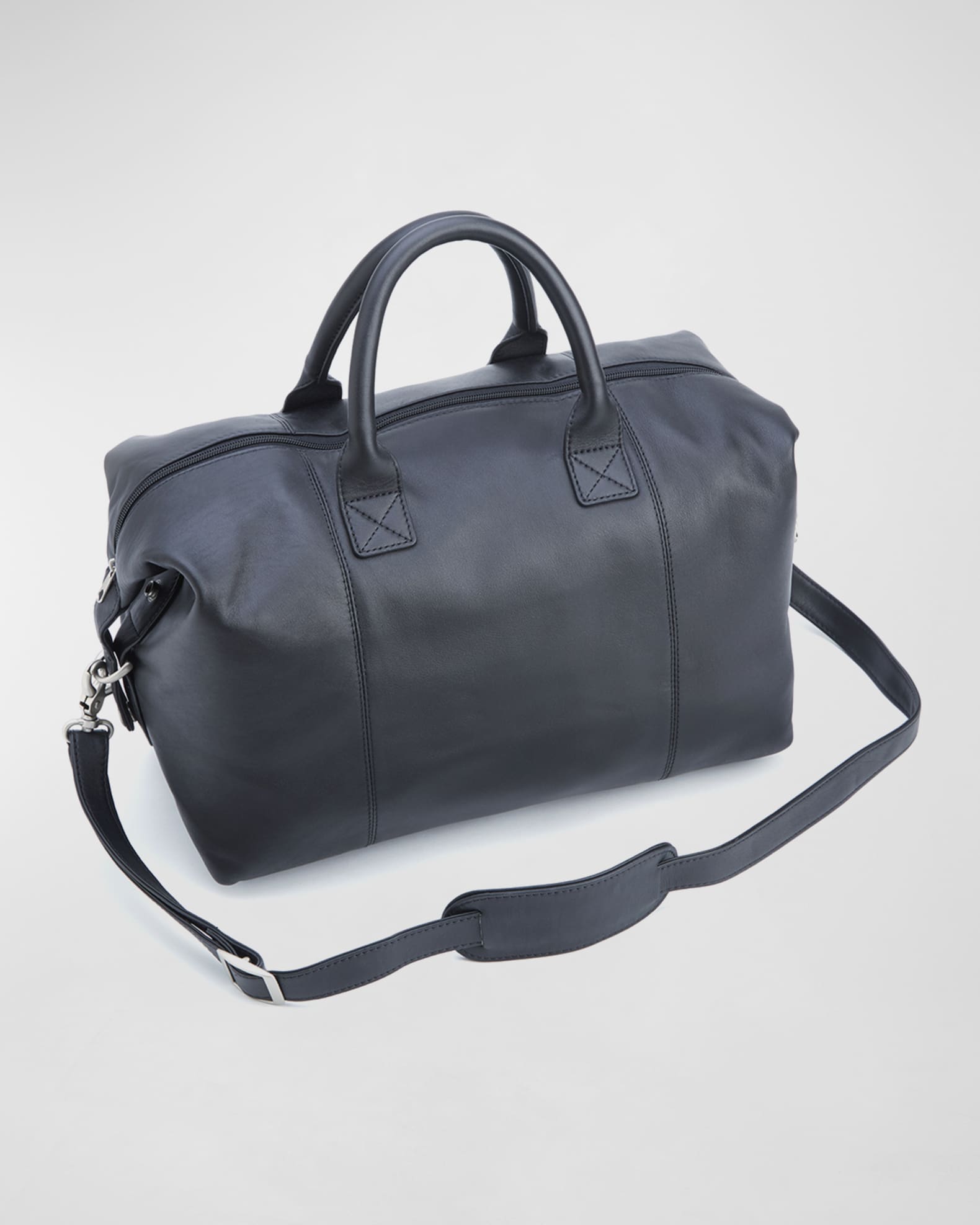 Luxury Duffel Bag Black Leather