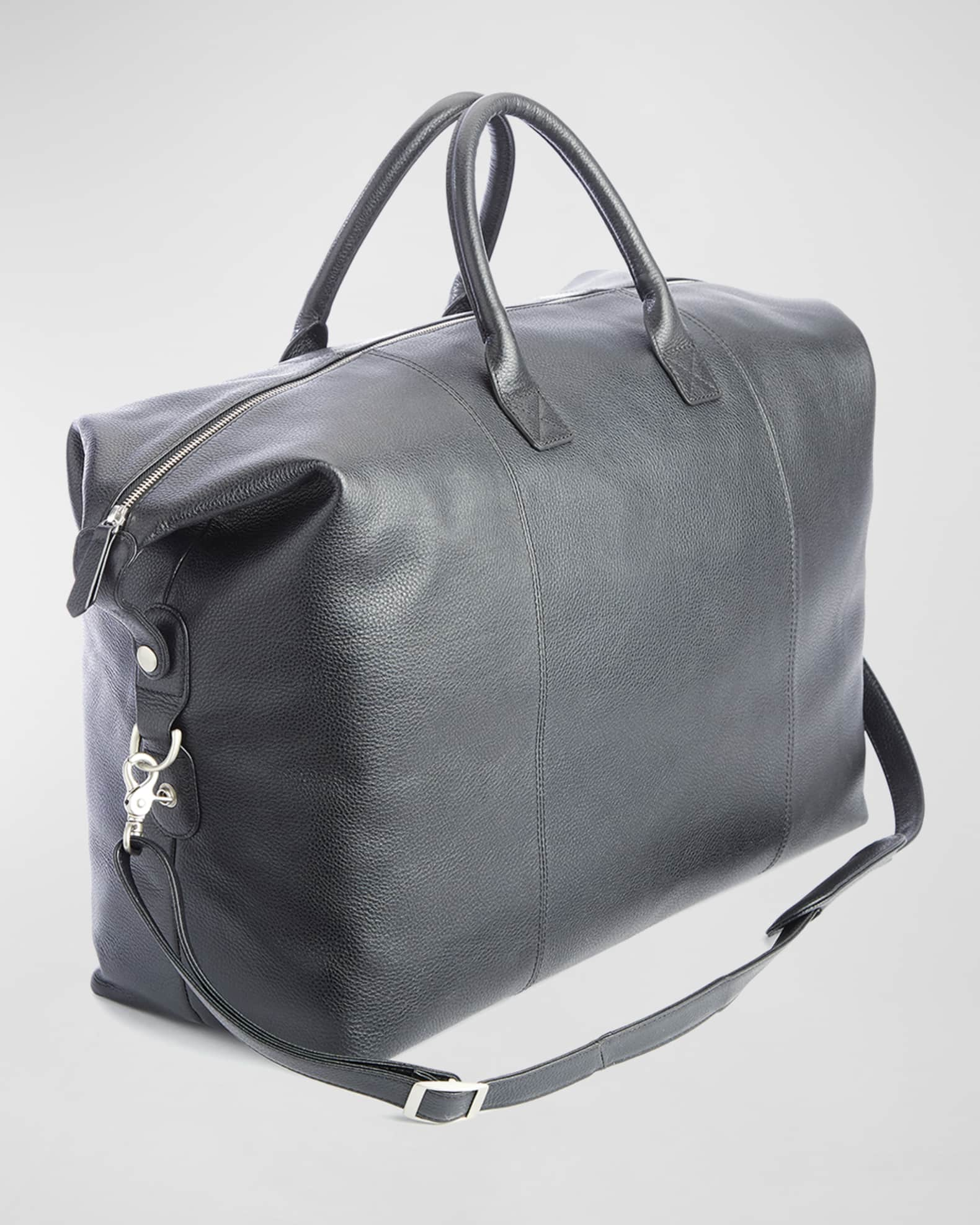 Luxury Duffel Bag Black Leather