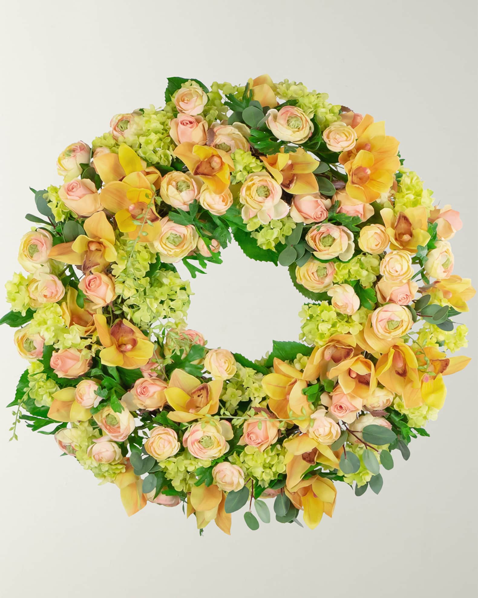 Winward Home Ranunculus Orchid Wreath Horchow