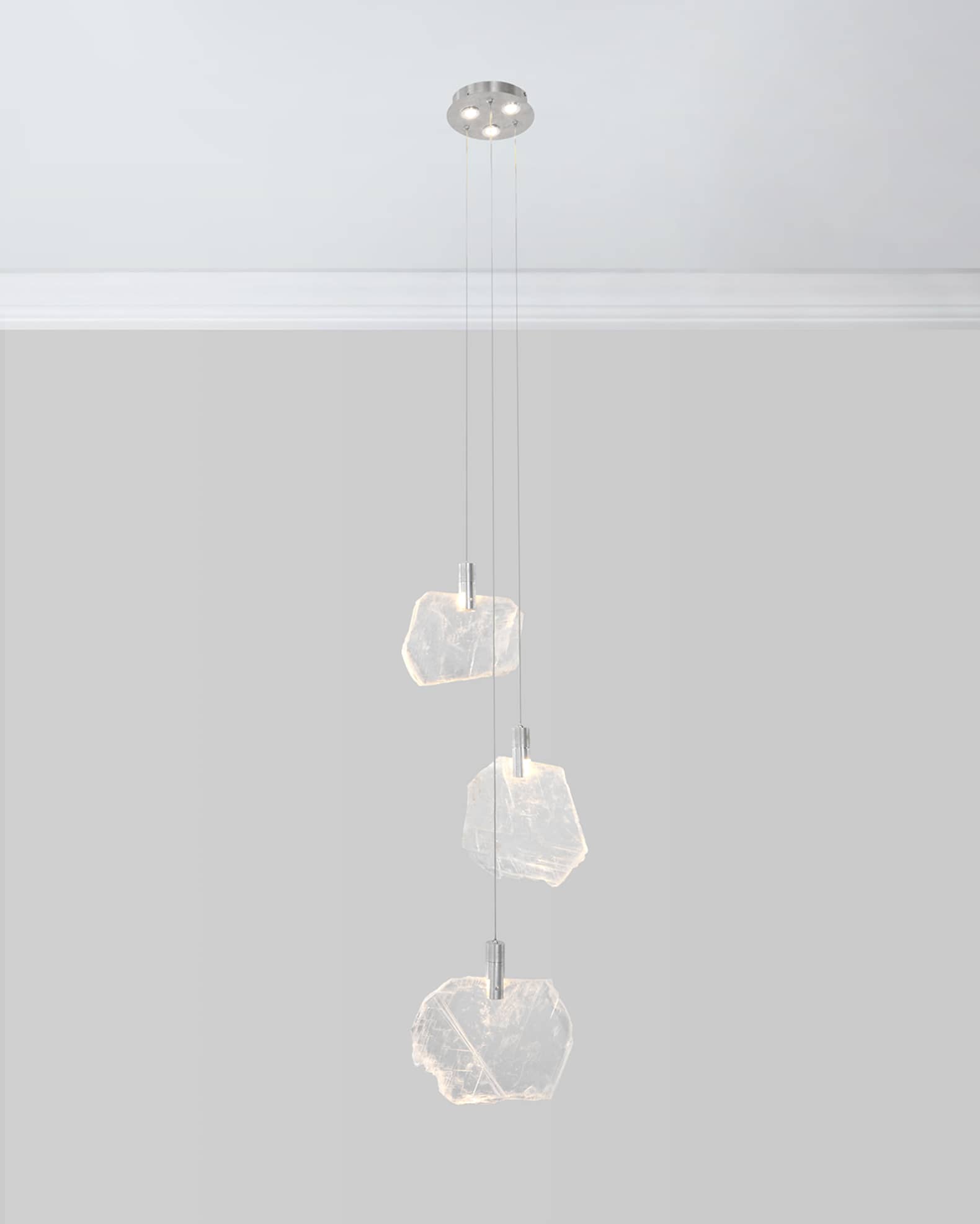John-Richard Collection 6-Light Selenite Drop Light Chandelier