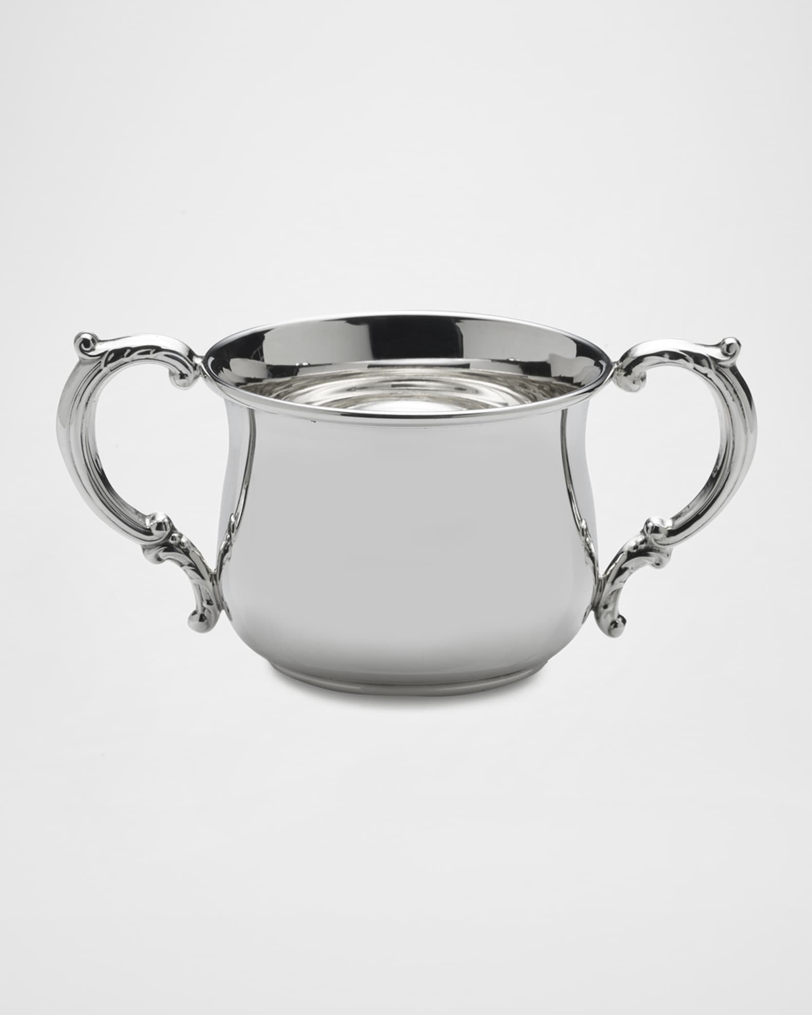 Empire Silver Double Handle Pot Belly Heavy Gauge Baby Cup Horchow