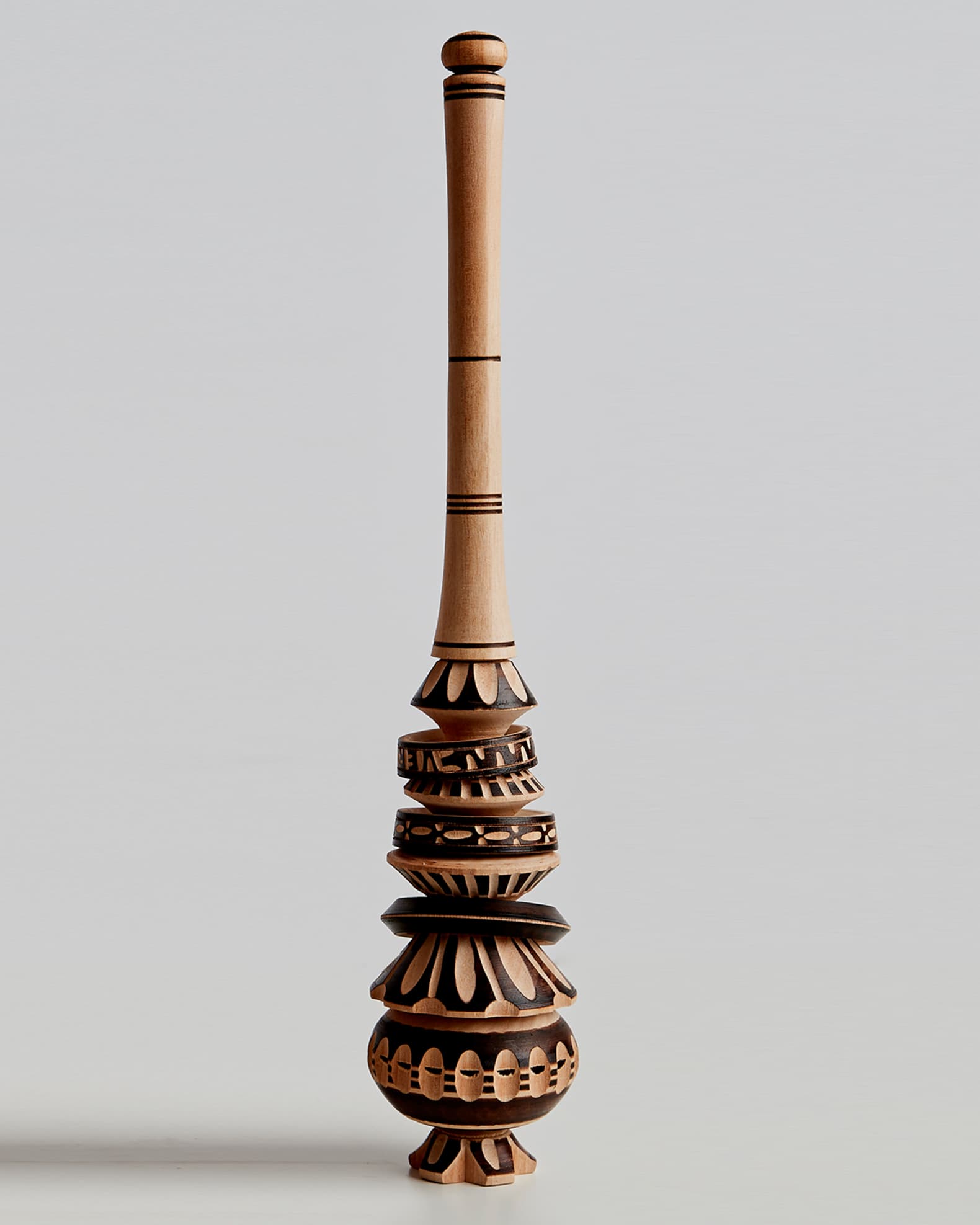 Hand Carved Mexican Molinillo. Wooden Whisk for Hot Chocolate