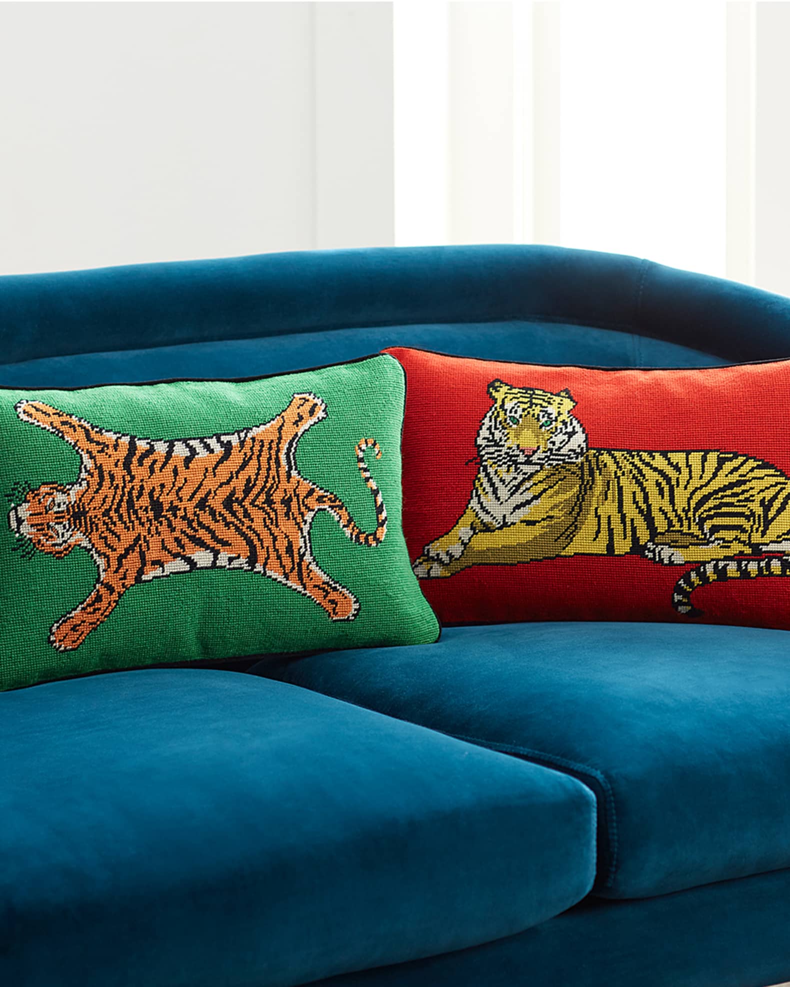Jonathan Adler Safari Needlepoint Pillow