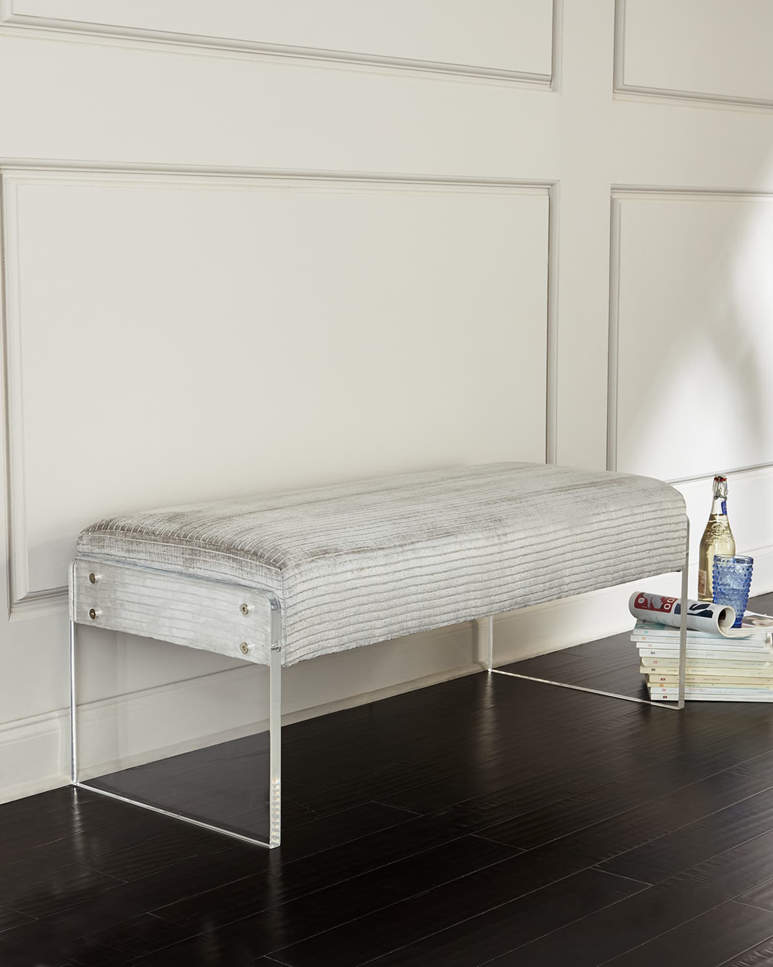 Acrylic bedroom bench hot sale