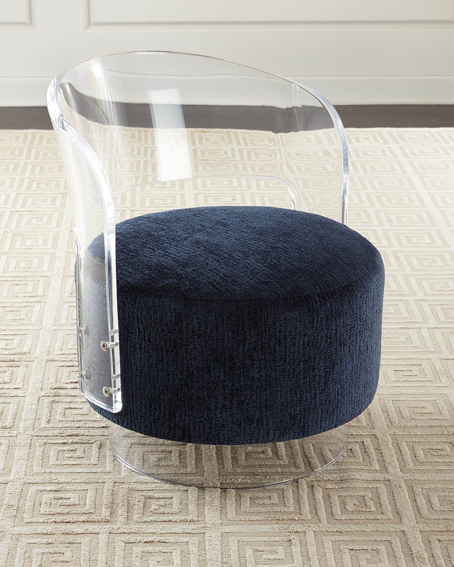 Swivel store acrylic chair