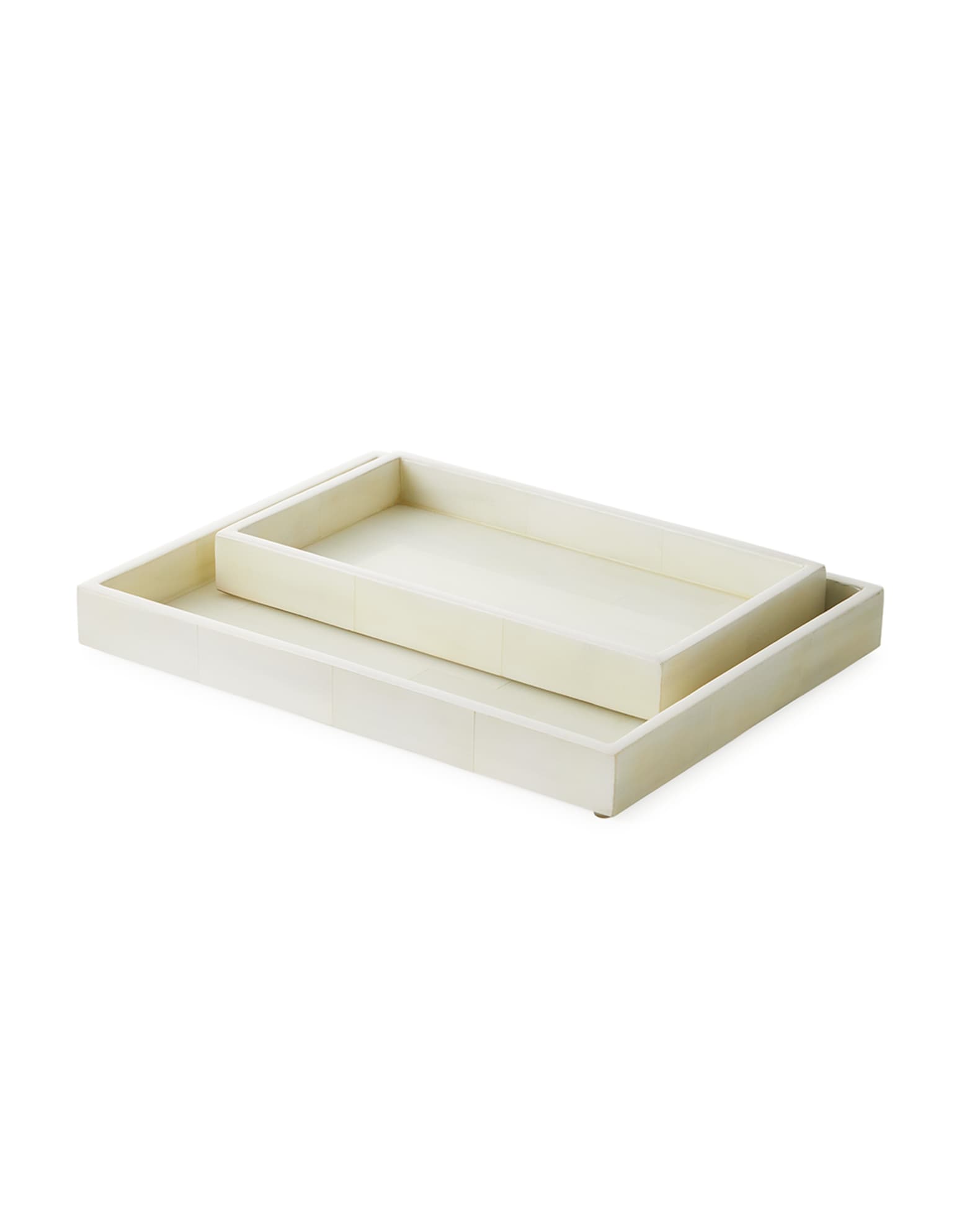Pigeon and Poodle Arles Nested Faux Horn Trays, Set of 2