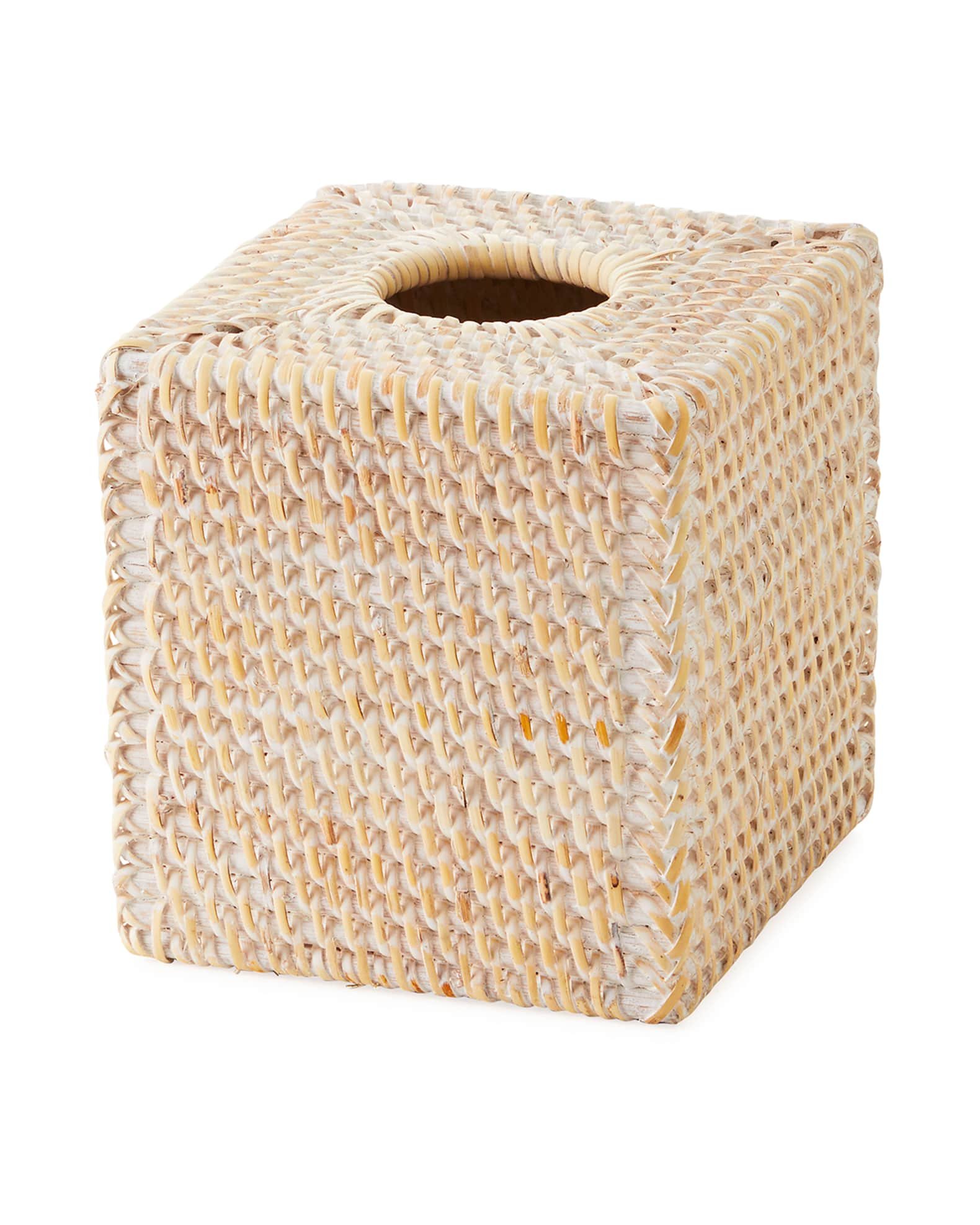 Oakley Rattan Tissue Box Cover, Stitch & Straw