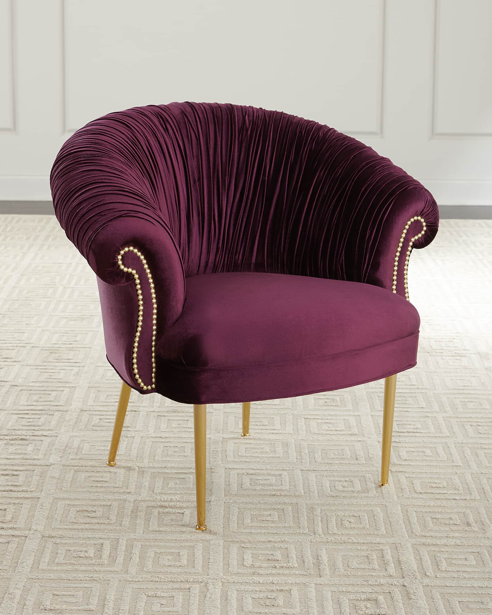 Eggplant velvet chair cheap