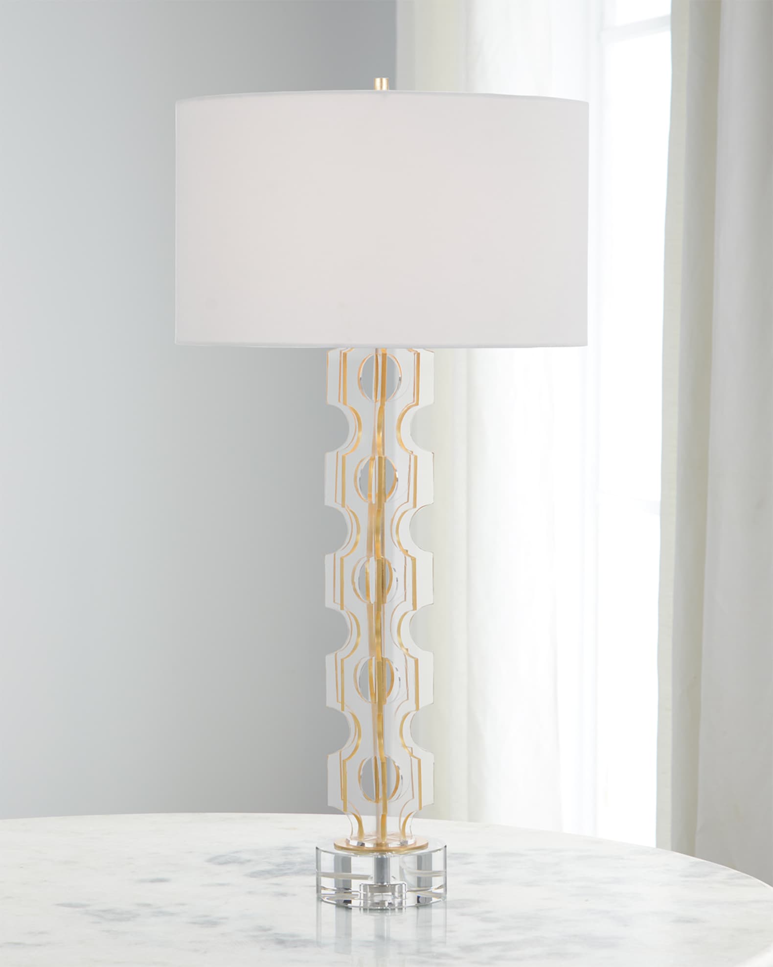 Gold and acrylic floor lamp new arrivals