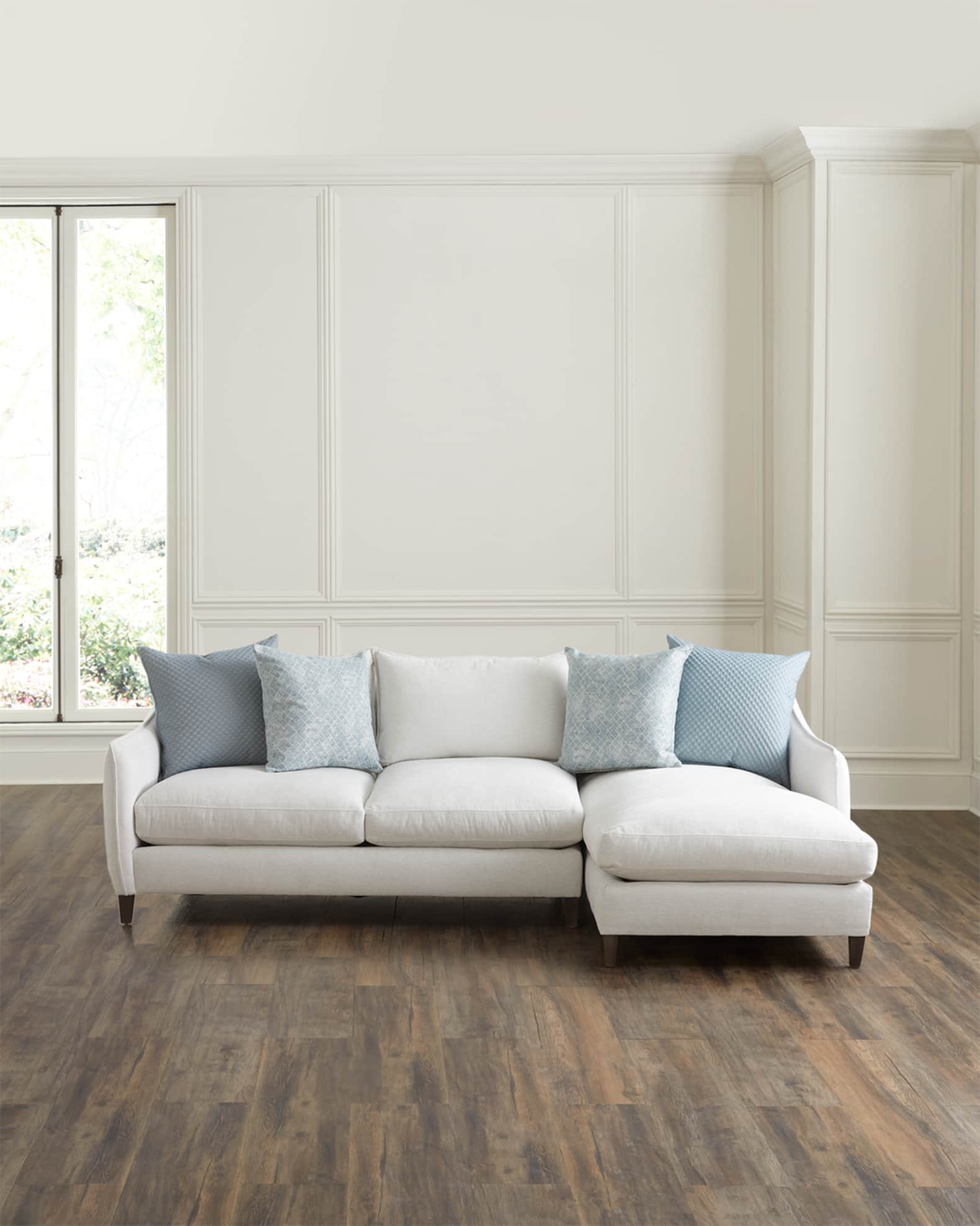 Plush couch with chaise outlet
