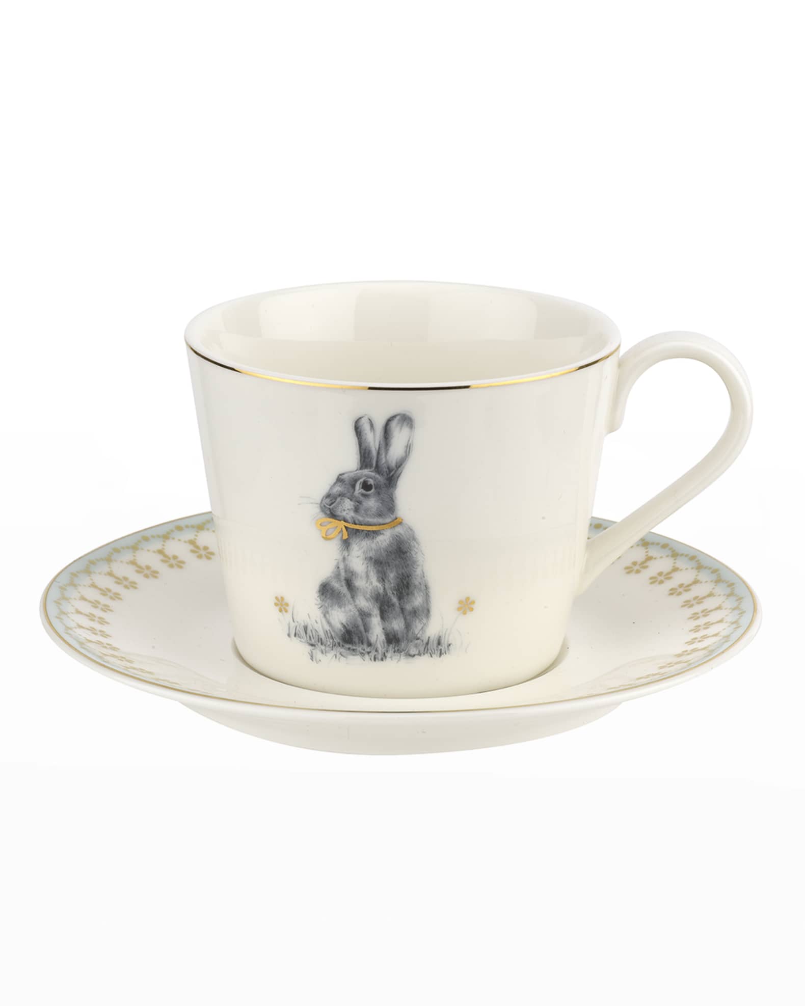 Spode Meadow Lane Teacup & Saucer, Green Horchow