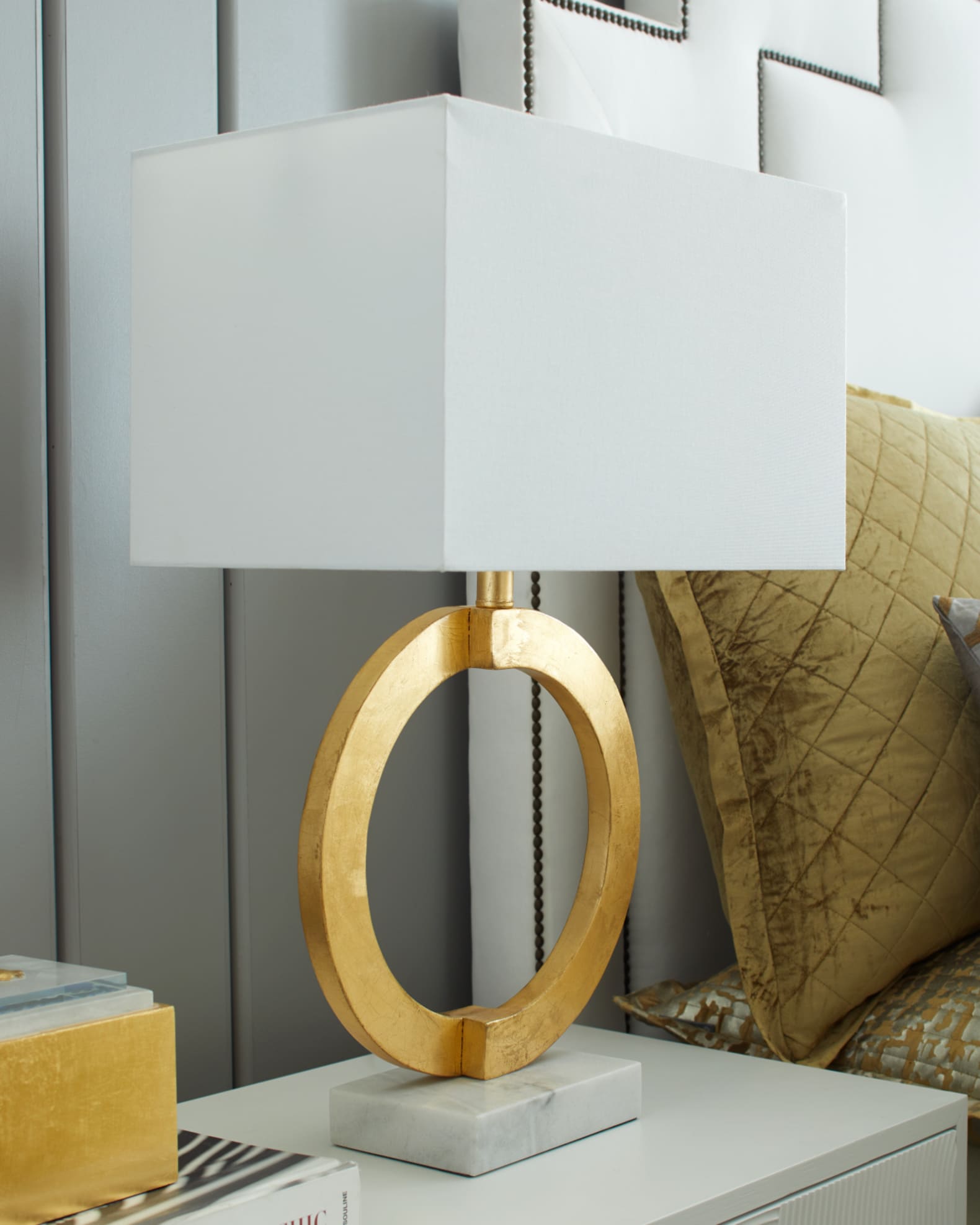 Jamie Young Metal Ring Table Lamp Gold