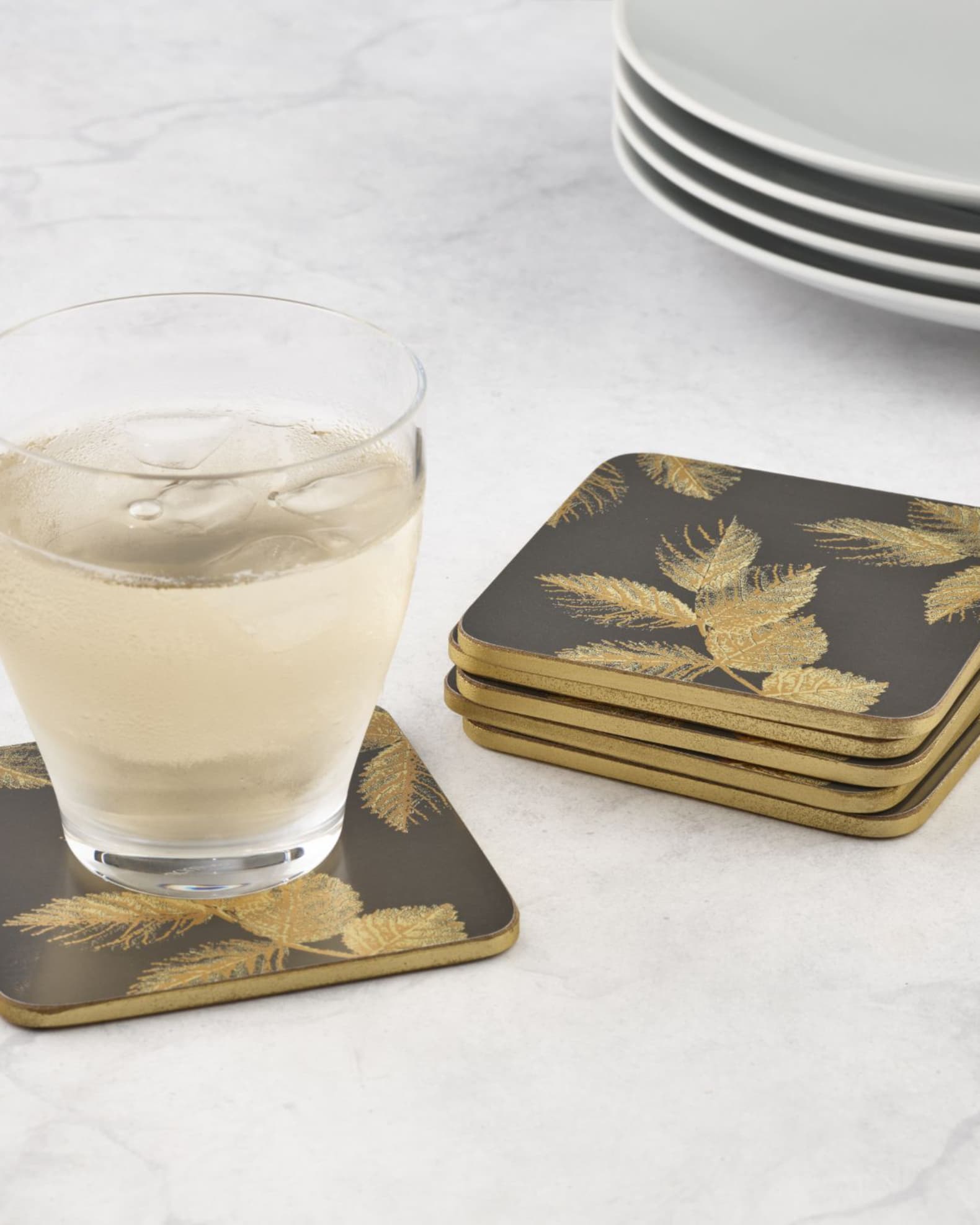 Sara Miller Sara Miller Etched Leaves Coasters, Set of 6 Horchow