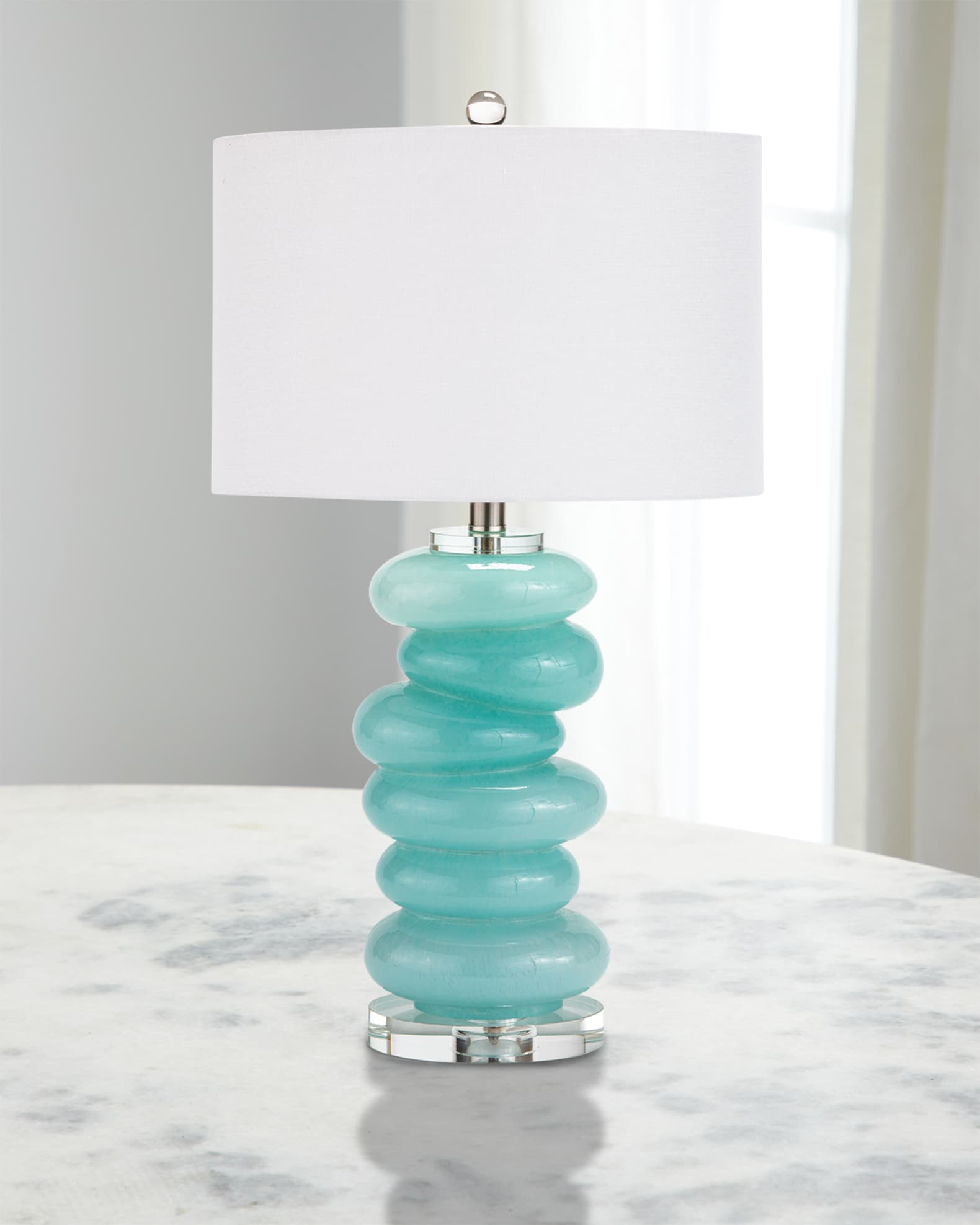 Regina Andrew Stacked Pebble Glass Table Lamp Horchow
