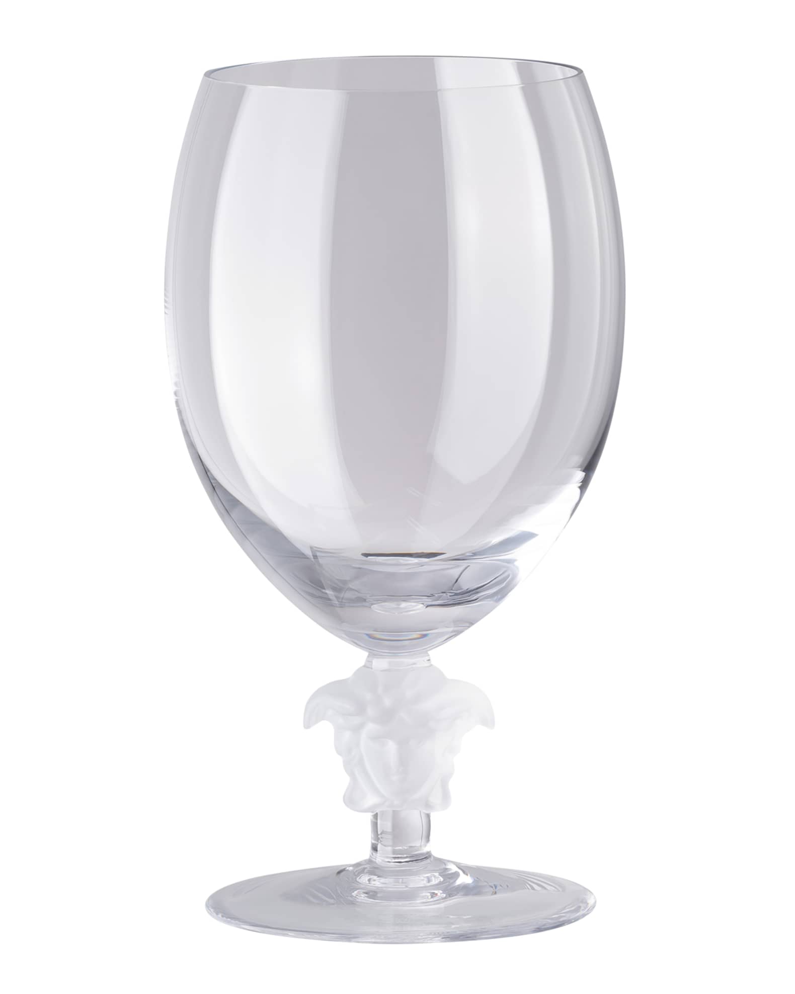 Versace Medusa Lumiere Short Stem Clear Red Wine Glasses Set of 2 Horchow
