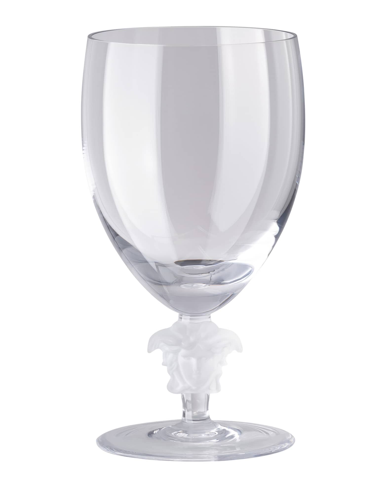 Versace Medusa Lumiere Short Stem Clear Water Goblets Set of 2