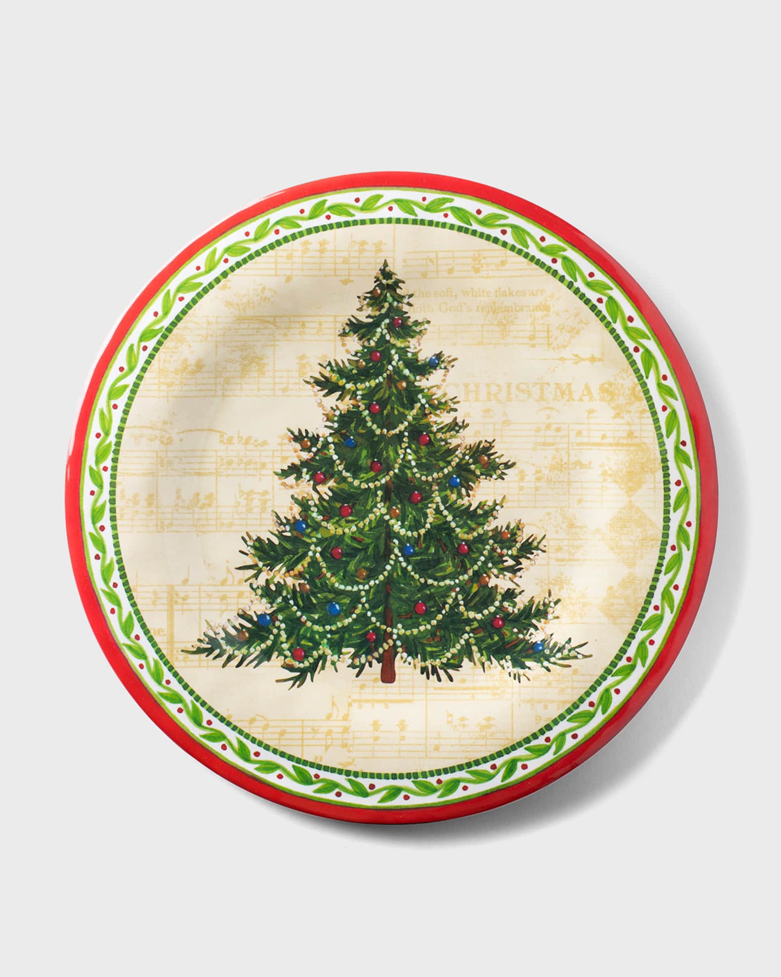 Bamboo Table Merry Christmas Tree Salad Plates, Set of 4 Horchow