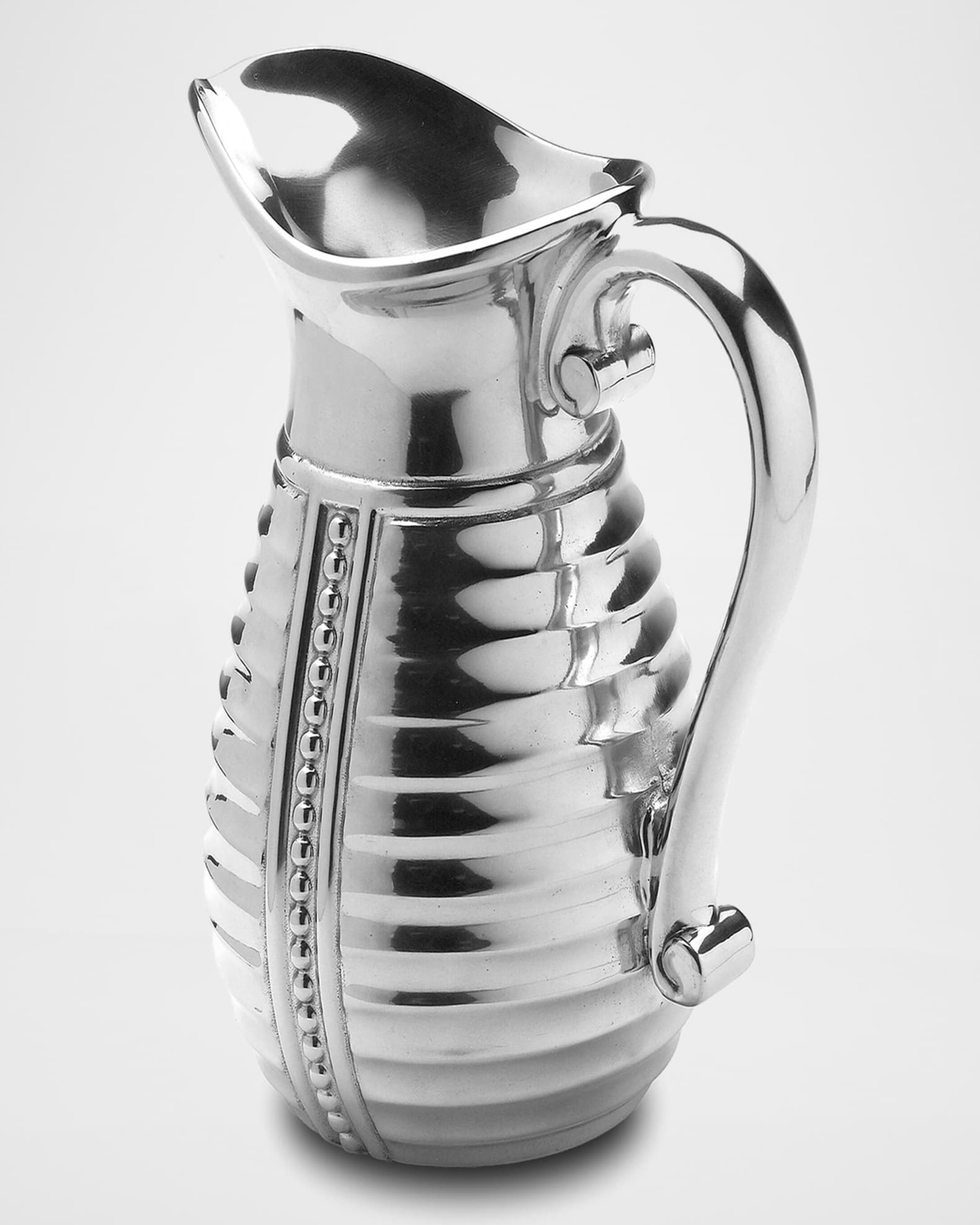 Wilton Armetale Flutes & Pearls Pitcher Horchow