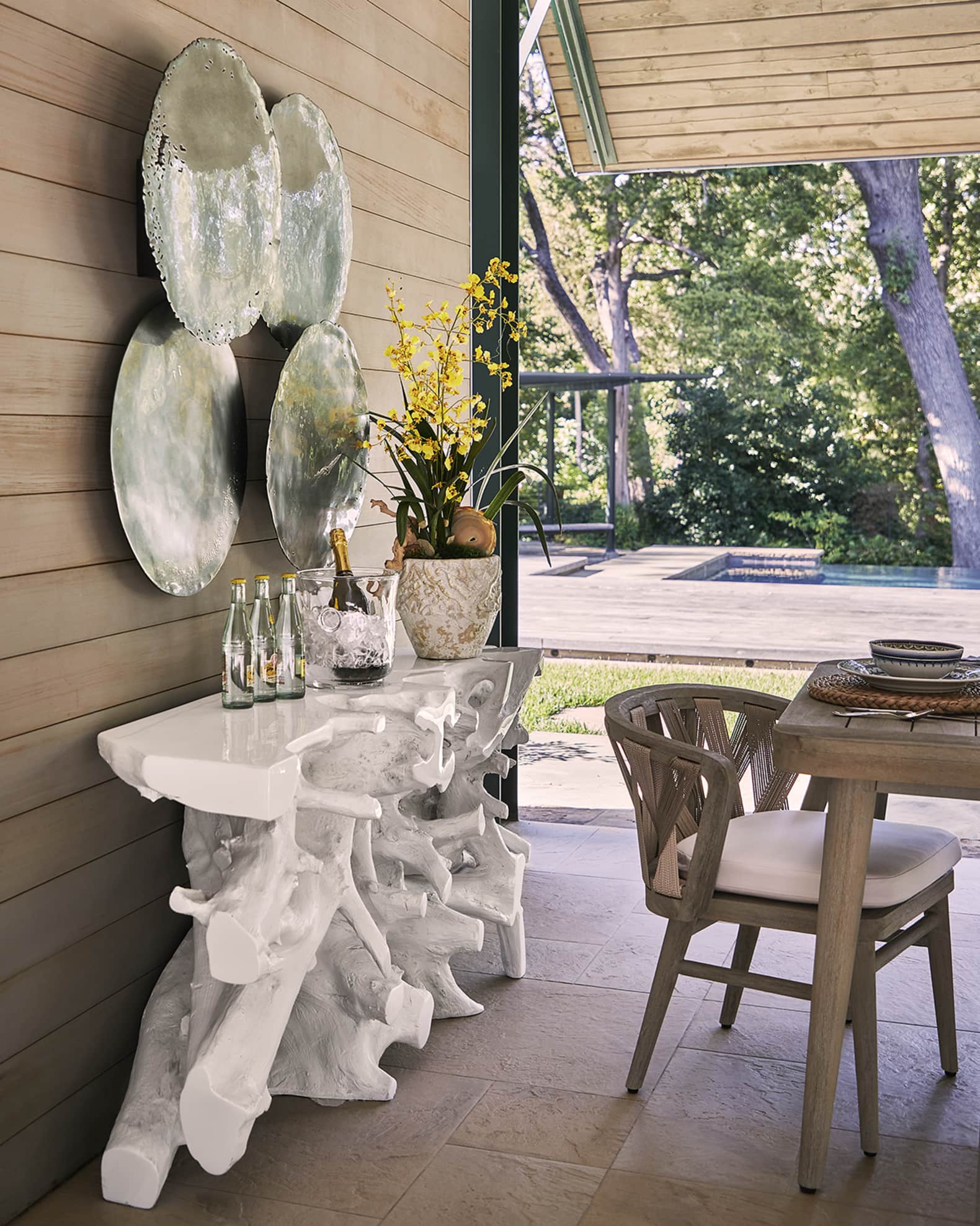Outdoor on sale console table
