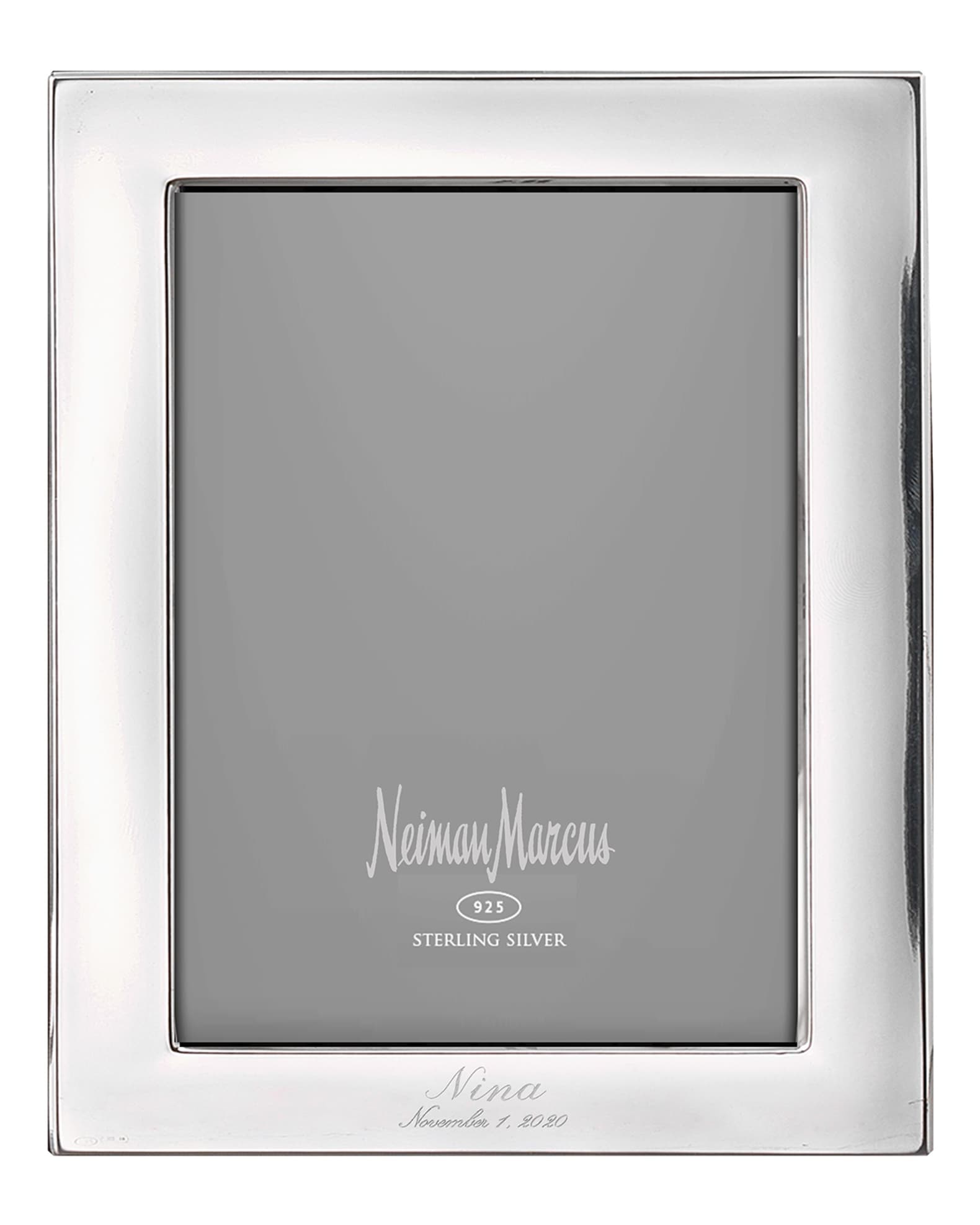 Silver Personalized Picture Frame for 4 x 6 Photo