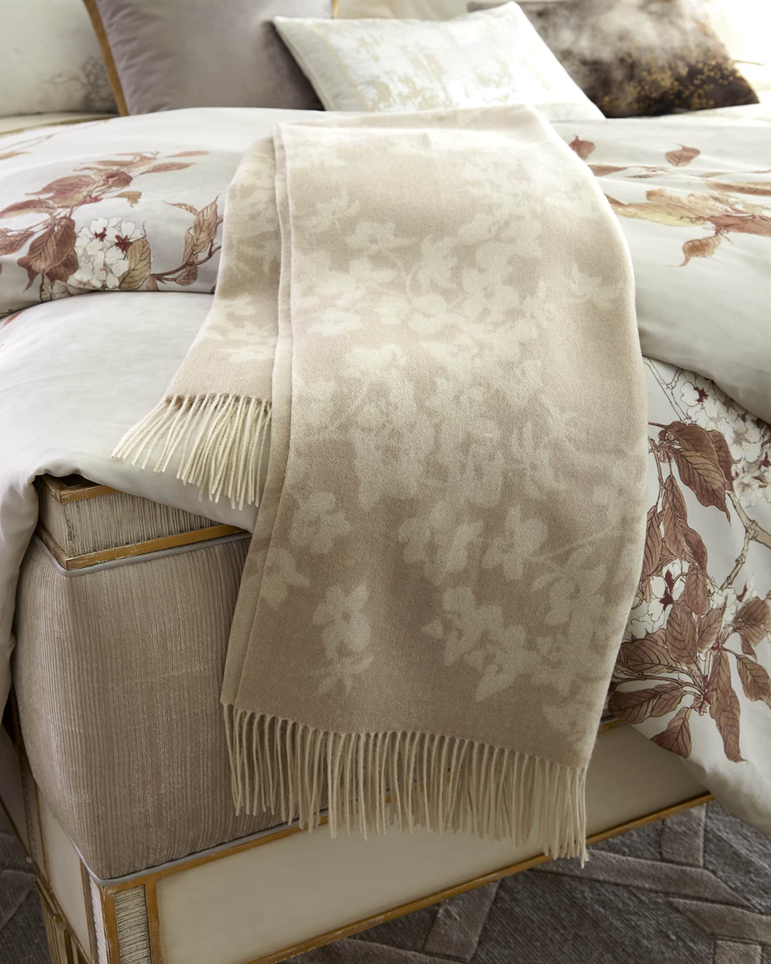 Michael Aram Orchid Throw Blanket Horchow